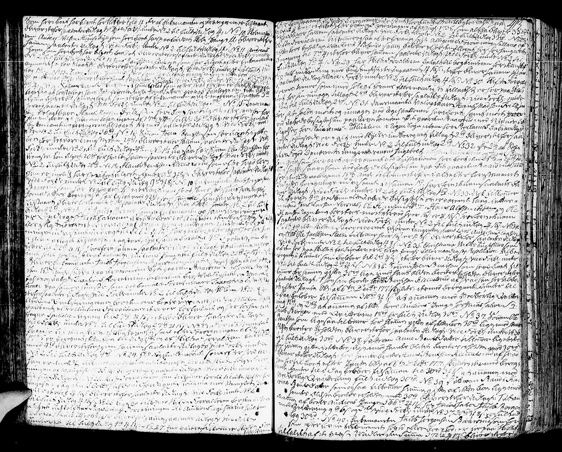Lier, Røyken og Hurum sorenskriveri, SAKO/A-89/H/Hc/L0006: Skifteprotokoll, 1773-1789, s. 412b-413a