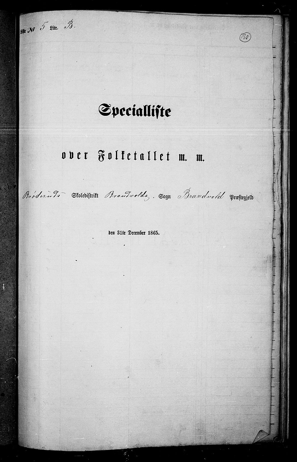 RA, Folketelling 1865 for 0422P Brandval prestegjeld, 1865, s. 111