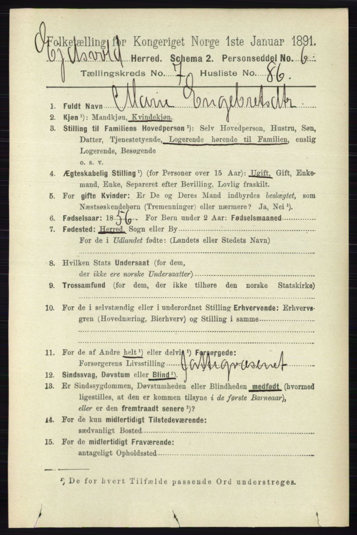 RA, Folketelling 1891 for 0237 Eidsvoll herred, 1891, s. 5093
