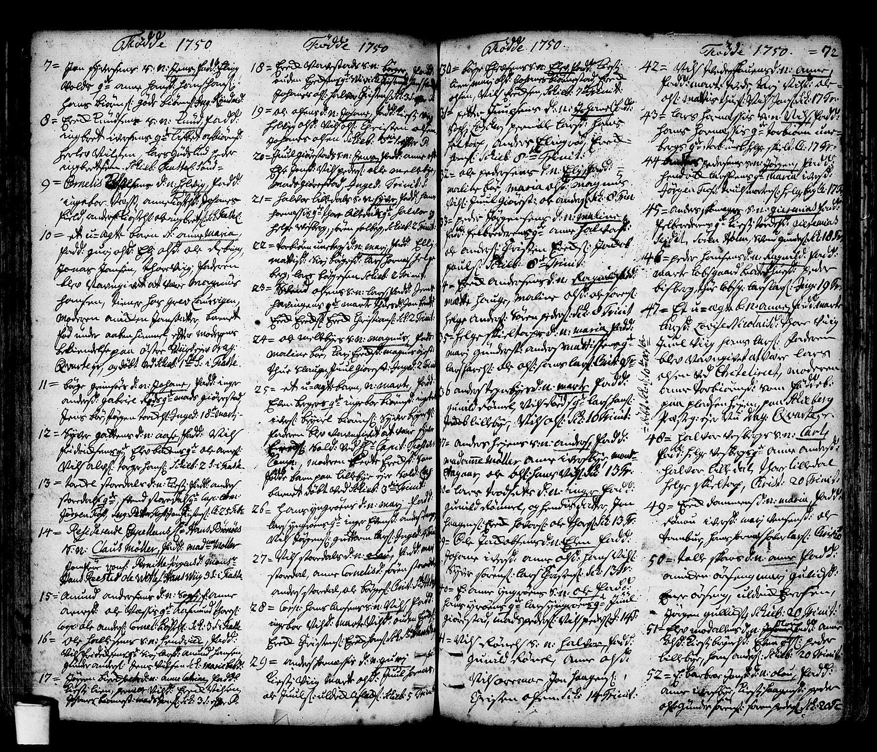 Skjeberg prestekontor Kirkebøker, SAO/A-10923/F/Fa/L0002: Ministerialbok nr. I 2, 1726-1791, s. 72