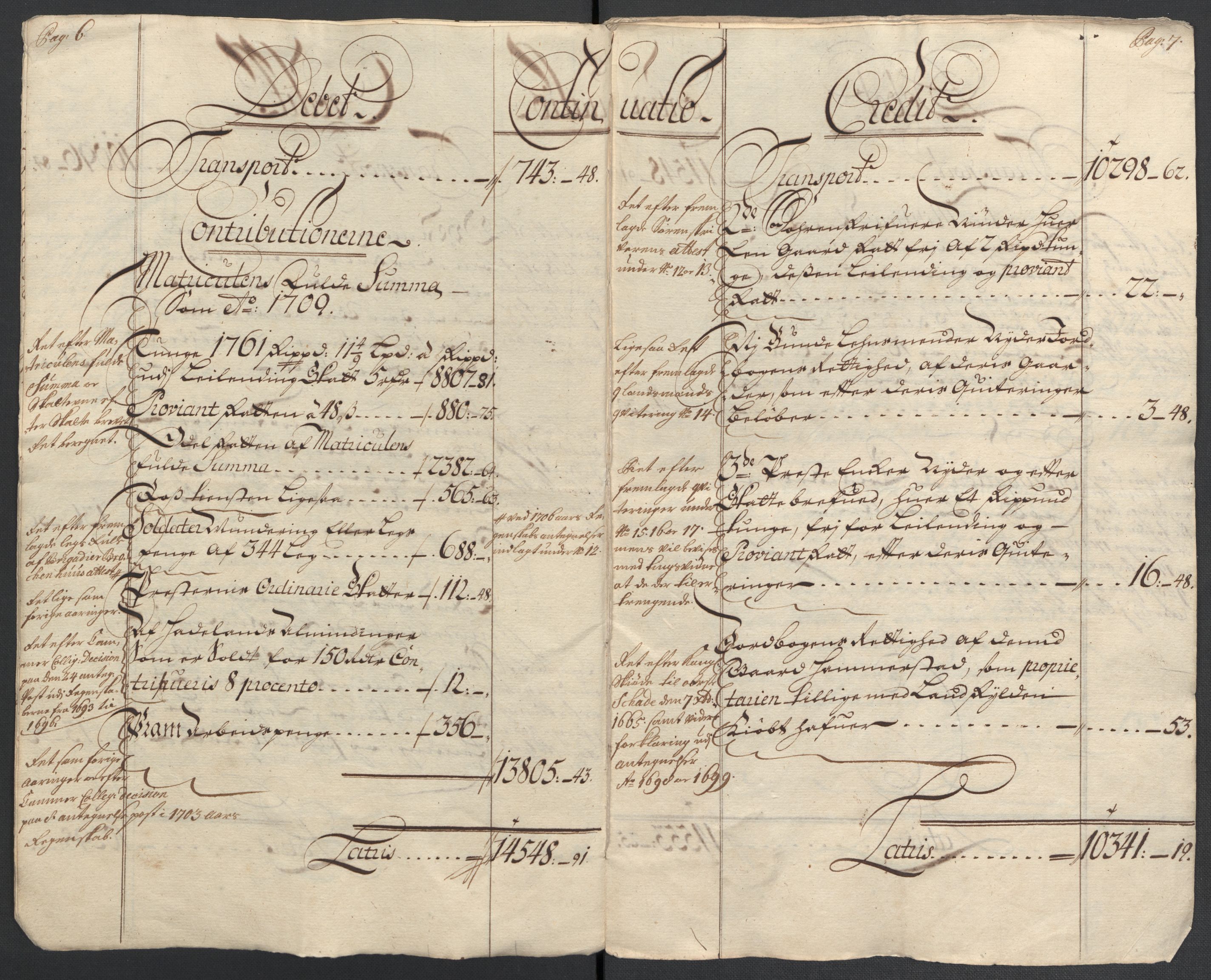 Rentekammeret inntil 1814, Reviderte regnskaper, Fogderegnskap, AV/RA-EA-4092/R18/L1307: Fogderegnskap Hadeland, Toten og Valdres, 1710, s. 6