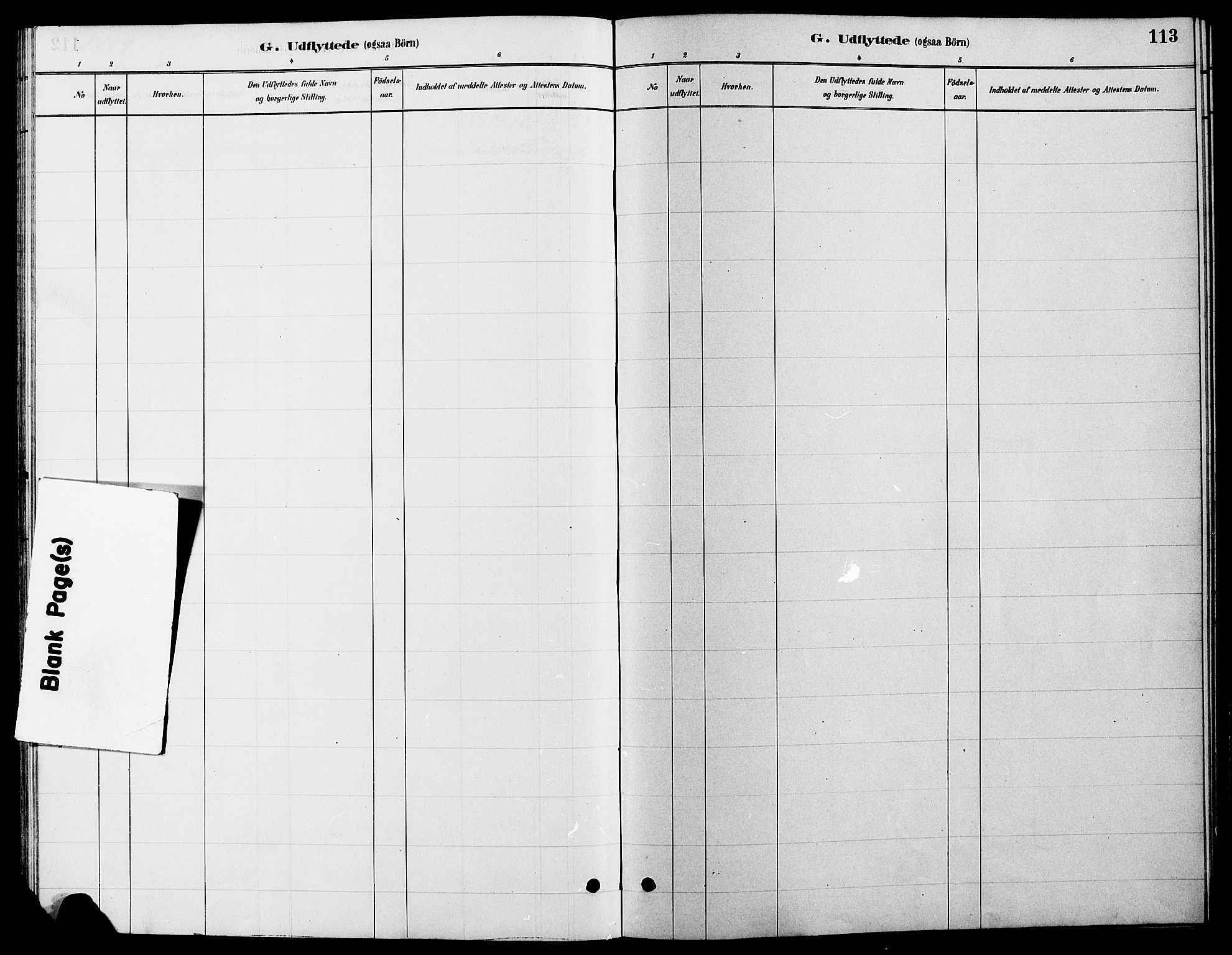 Tynset prestekontor, SAH/PREST-058/H/Ha/Hab/L0007: Klokkerbok nr. 7, 1880-1901, s. 113