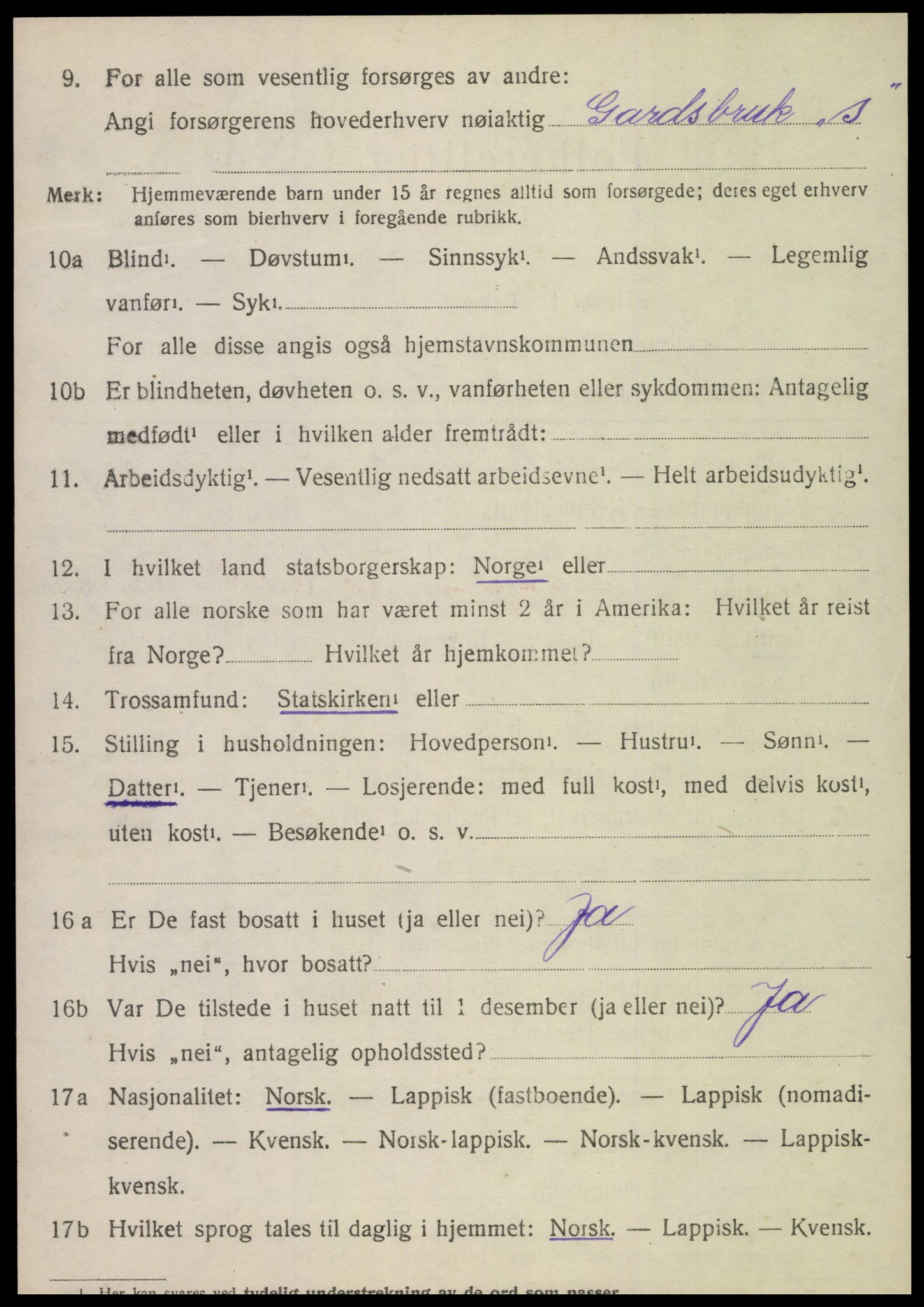 SAT, Folketelling 1920 for 1731 Sparbu herred, 1920, s. 3220