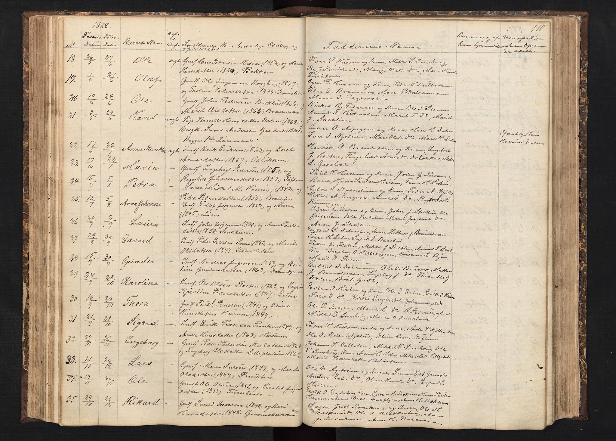 Alvdal prestekontor, AV/SAH-PREST-060/H/Ha/Hab/L0001: Klokkerbok nr. 1, 1857-1893, s. 110