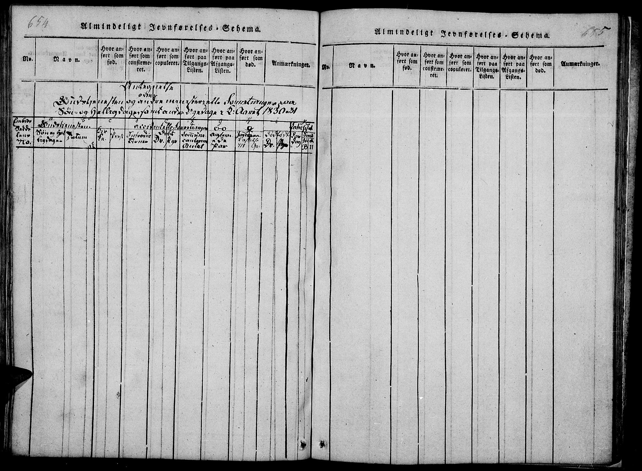 Fåberg prestekontor, SAH/PREST-086/H/Ha/Haa/L0003: Ministerialbok nr. 3, 1818-1833, s. 654-655