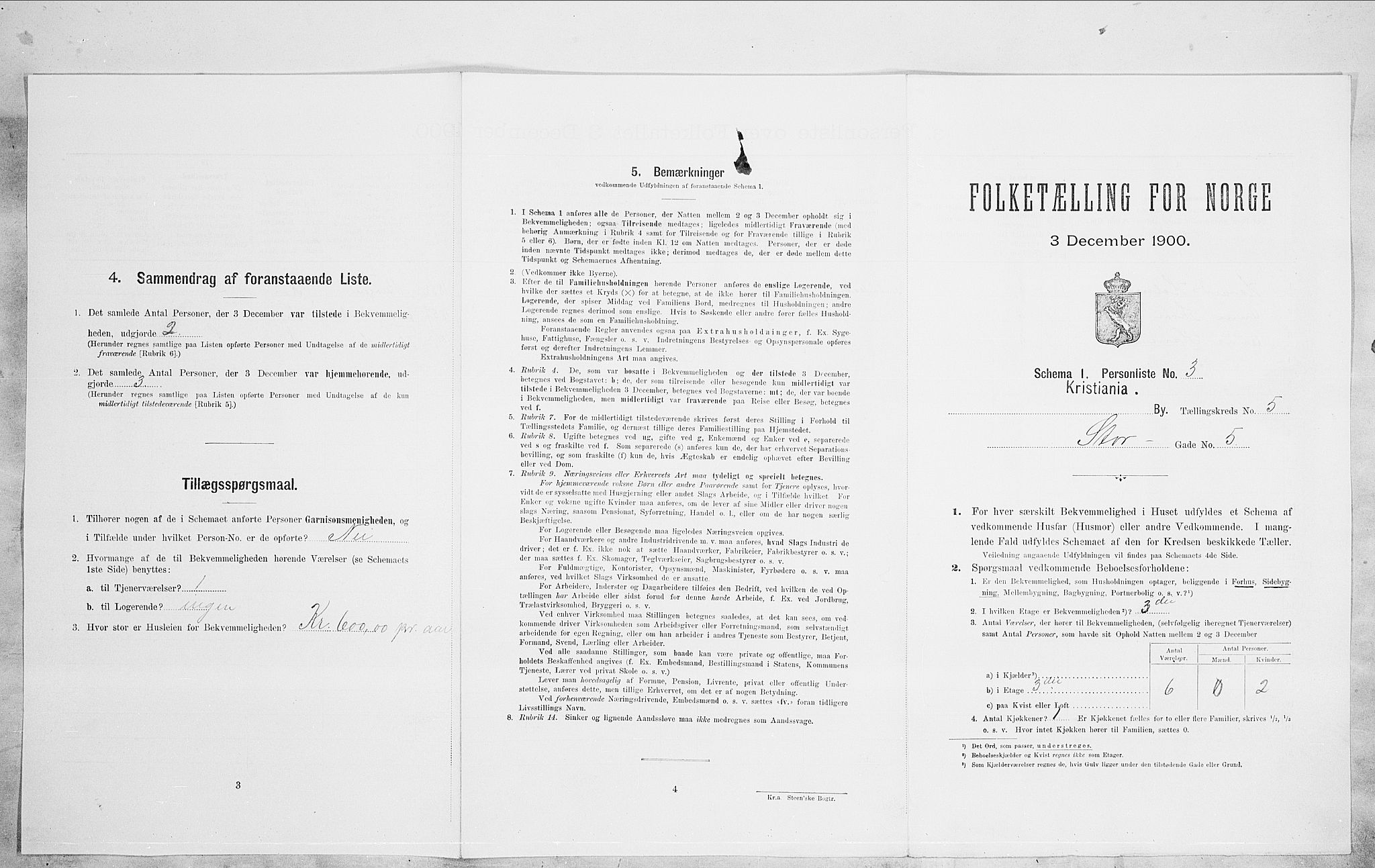 SAO, Folketelling 1900 for 0301 Kristiania kjøpstad, 1900, s. 92123