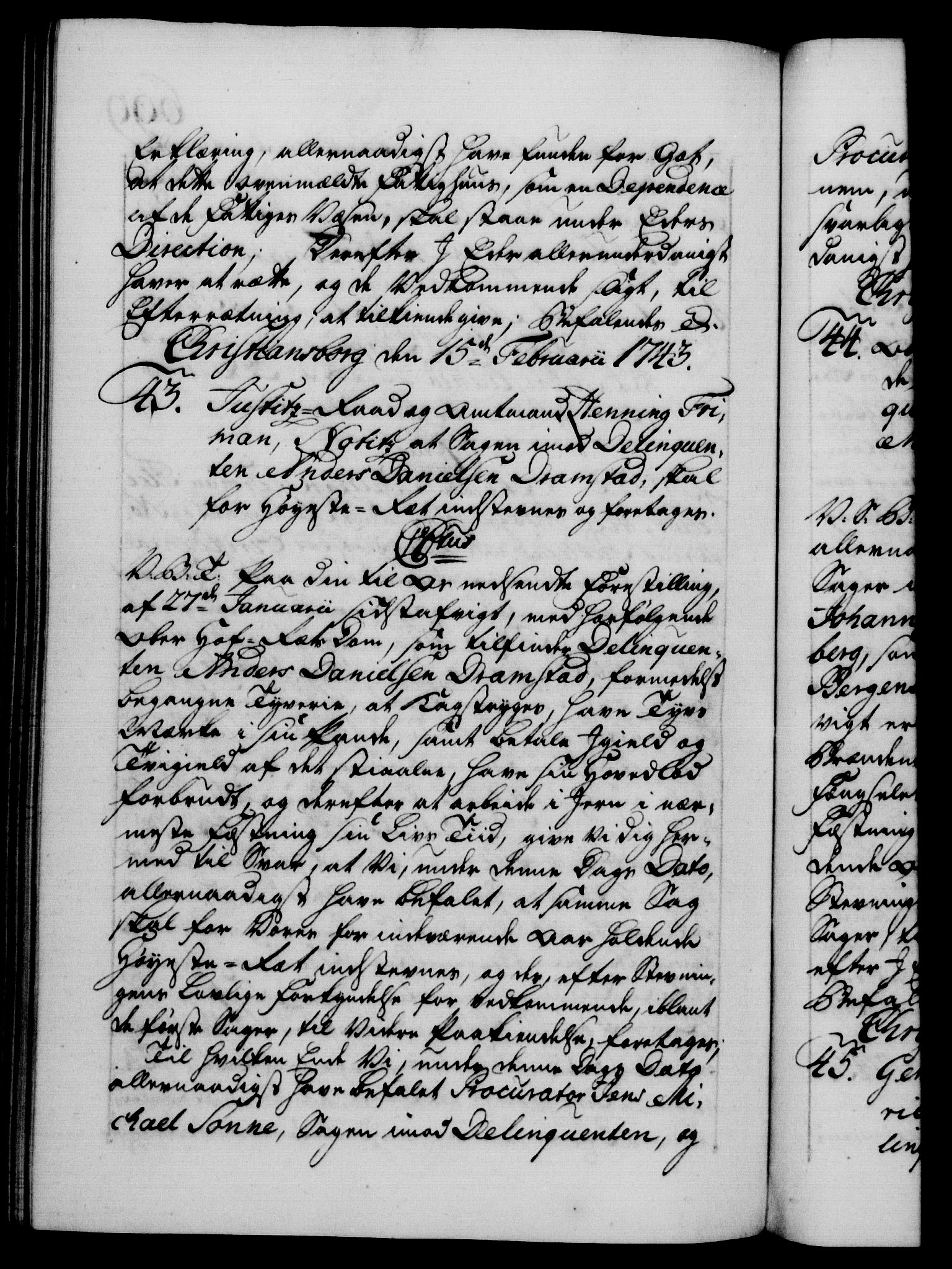 Danske Kanselli 1572-1799, AV/RA-EA-3023/F/Fc/Fca/Fcab/L0029: Norske tegnelser, 1741-1743, s. 699b