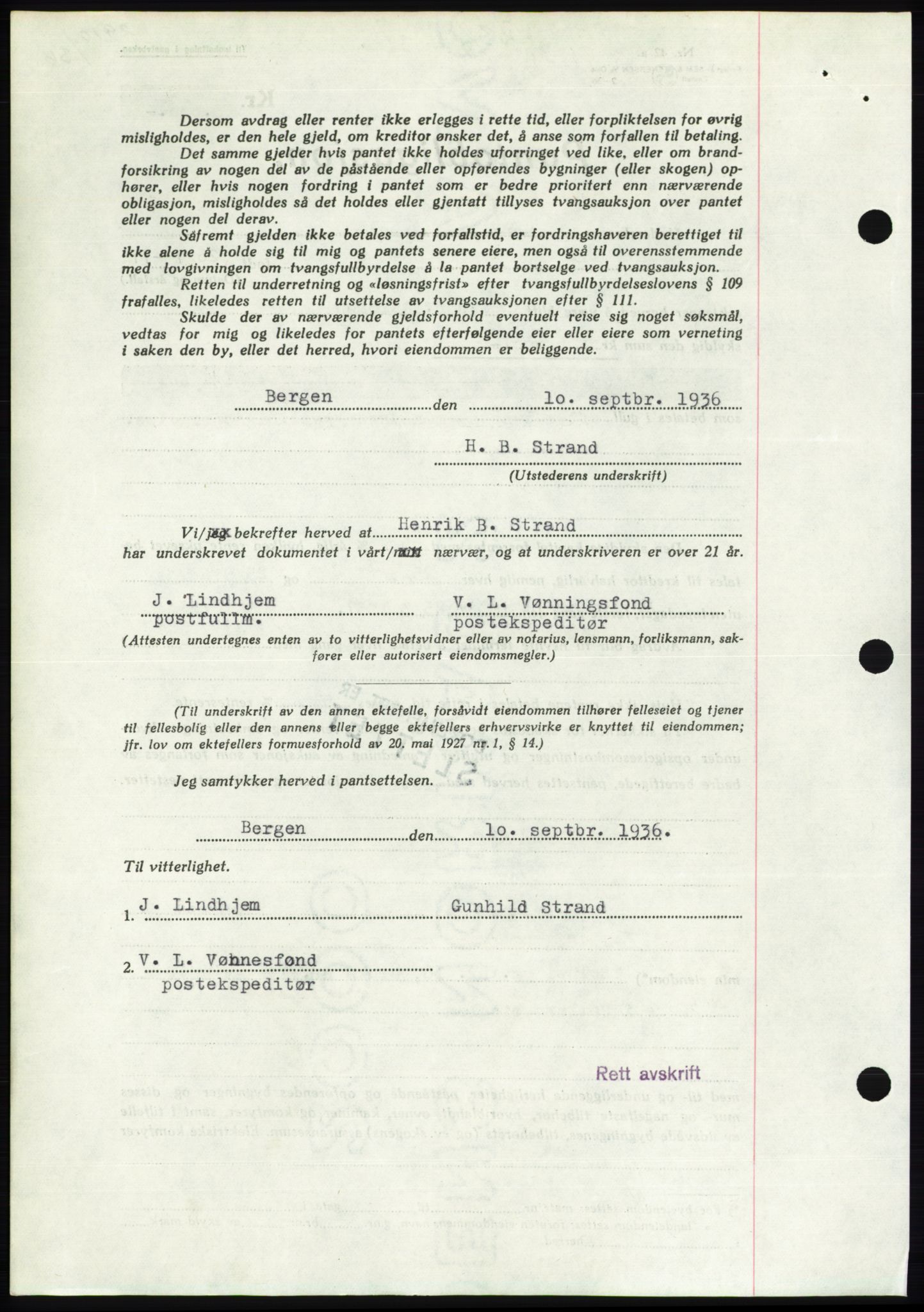 Jæren sorenskriveri, SAST/A-100310/03/G/Gba/L0066: Pantebok nr. 71-72, 1936-1936, Dagboknr: 2910/1936