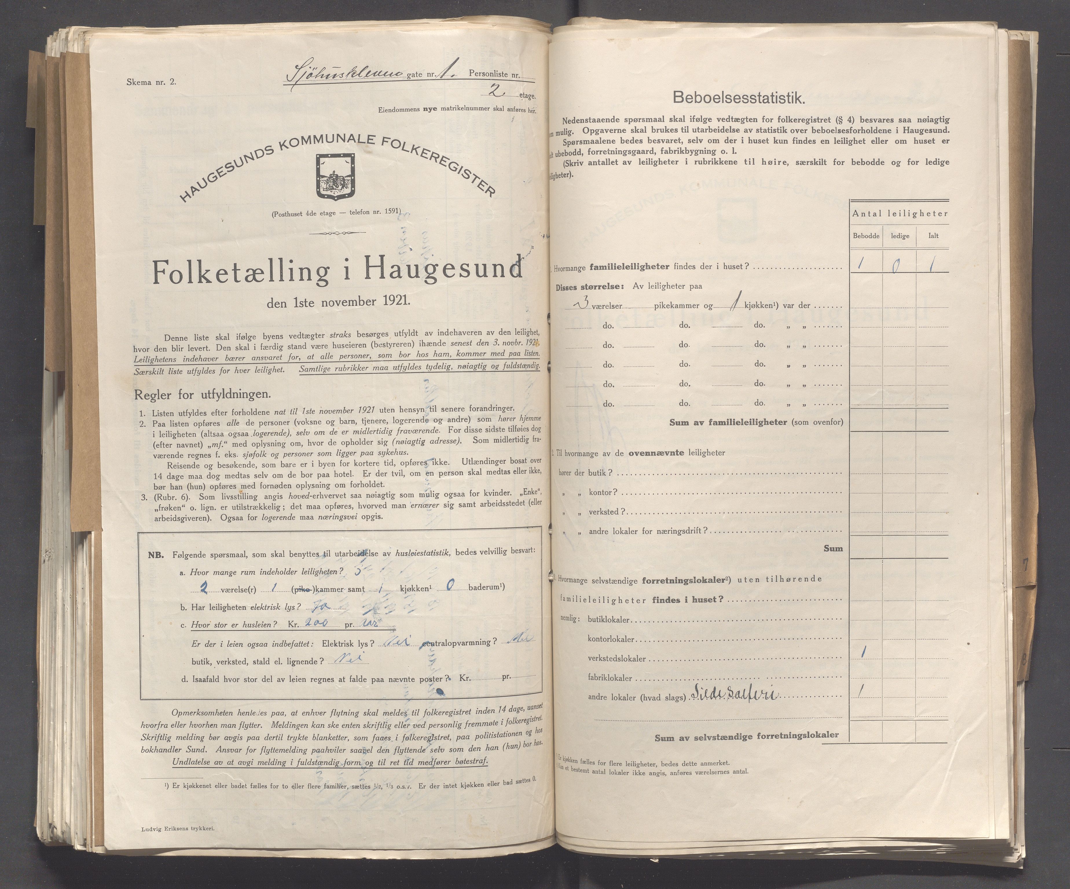 IKAR, Kommunal folketelling 1.11.1921 for Haugesund, 1921, s. 6551