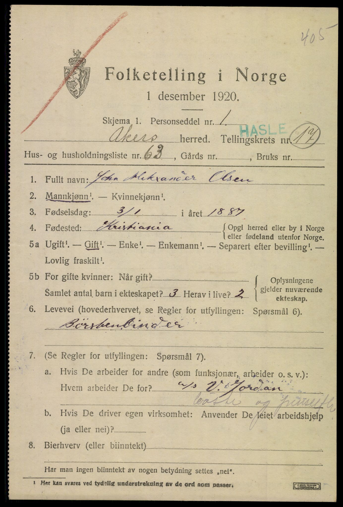 SAO, Folketelling 1920 for 0218 Aker herred, 1920, s. 108076