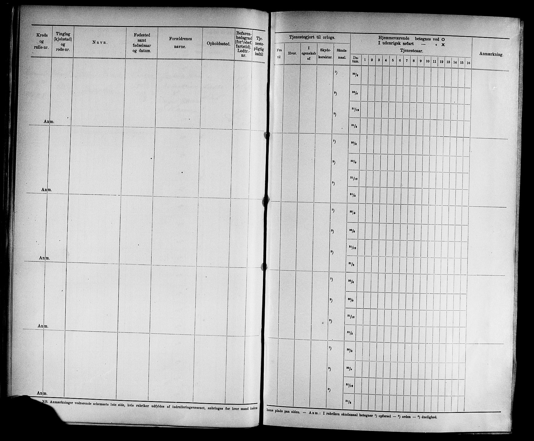 Kristiansand mønstringskrets, AV/SAK-2031-0015/F/Fd/L0007: Rulle sjøvernepliktige, C-7, 1905, s. 64