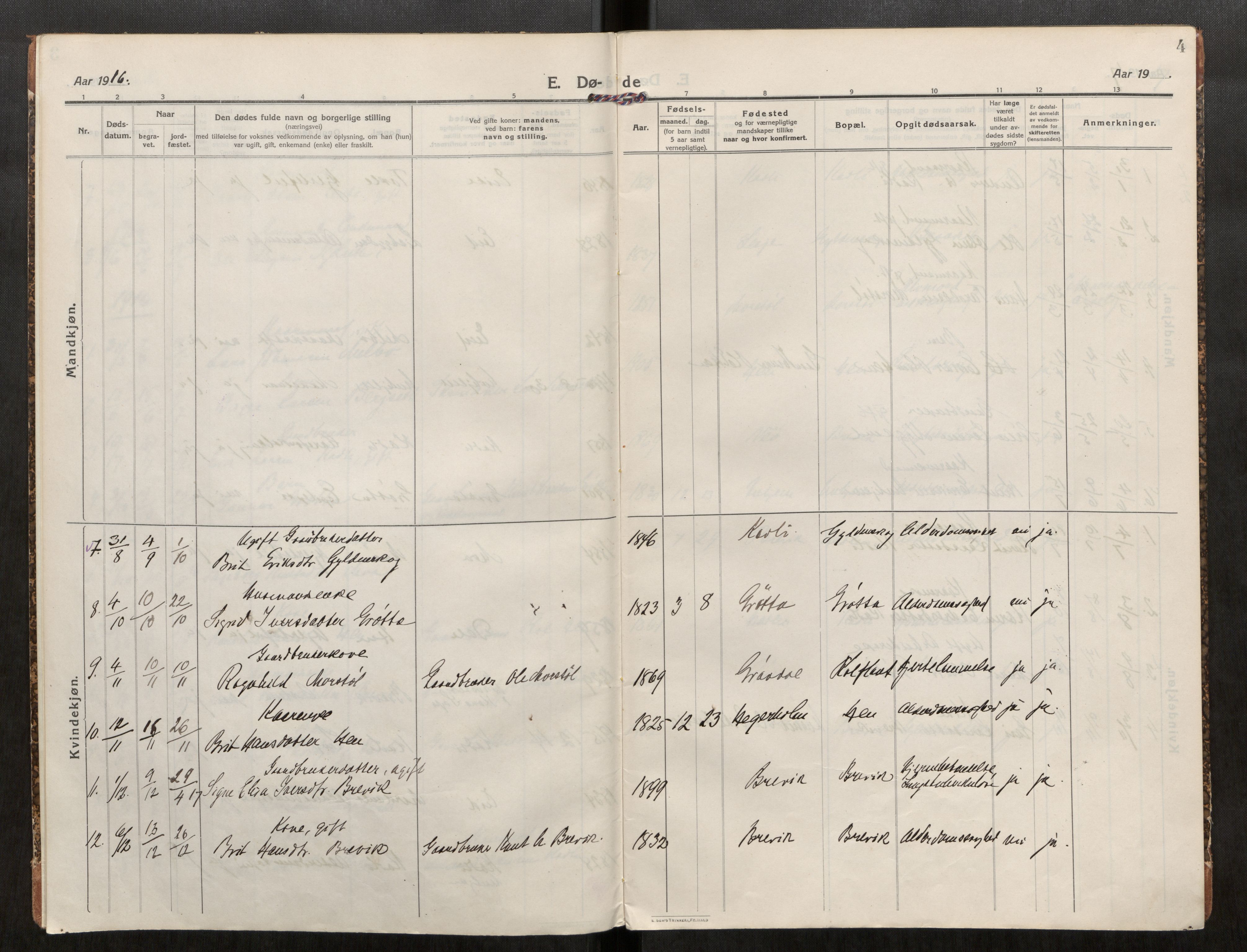 Ministerialprotokoller, klokkerbøker og fødselsregistre - Møre og Romsdal, SAT/A-1454/545/L0595: Ministerialbok nr. 545A05, 1915-1921, s. 4