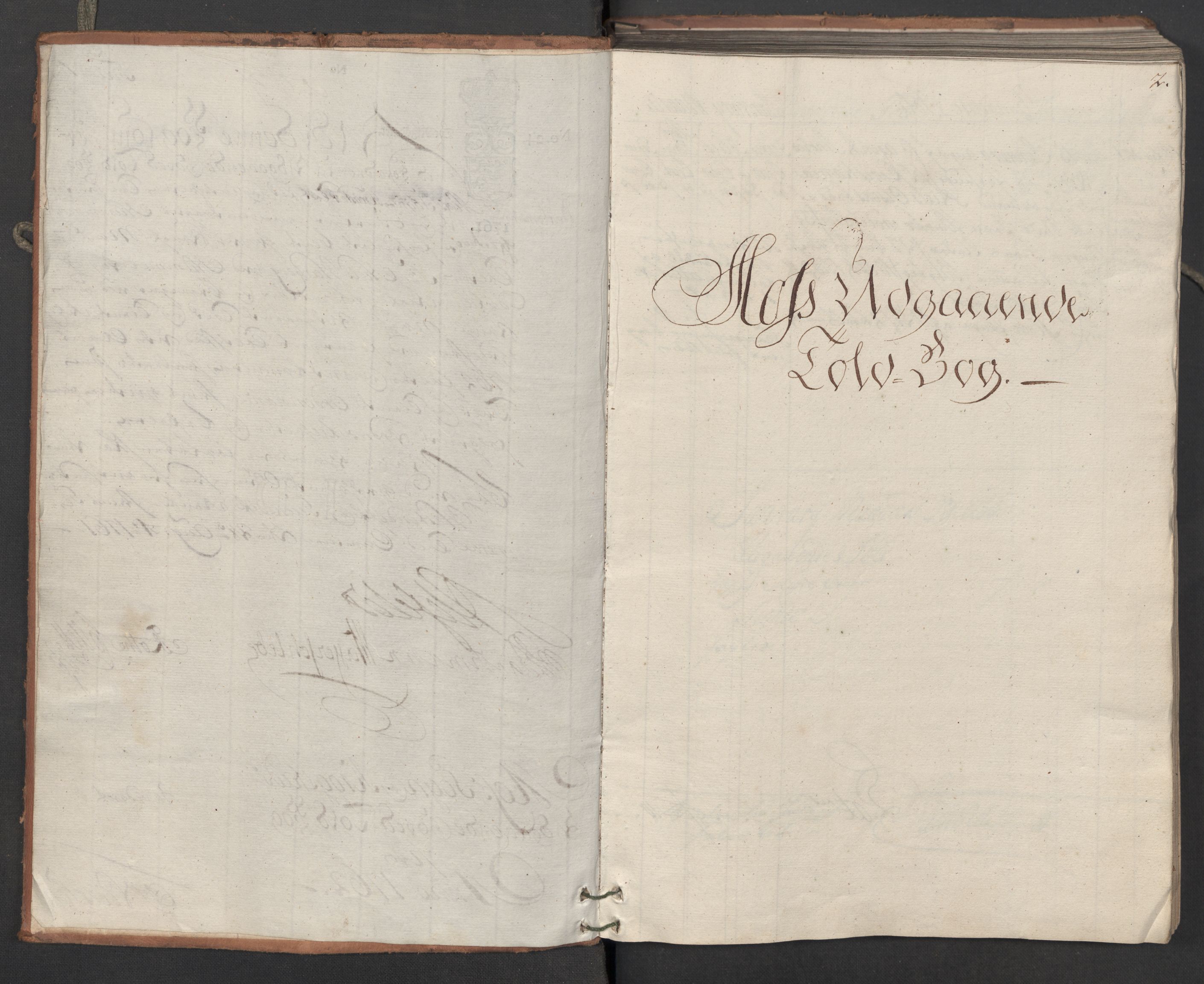 Generaltollkammeret, tollregnskaper, AV/RA-EA-5490/R05/L0039/0001: Tollregnskaper Moss, Son, Krokstad / Utgående hovedtollbok, 1762, s. 1b-2a