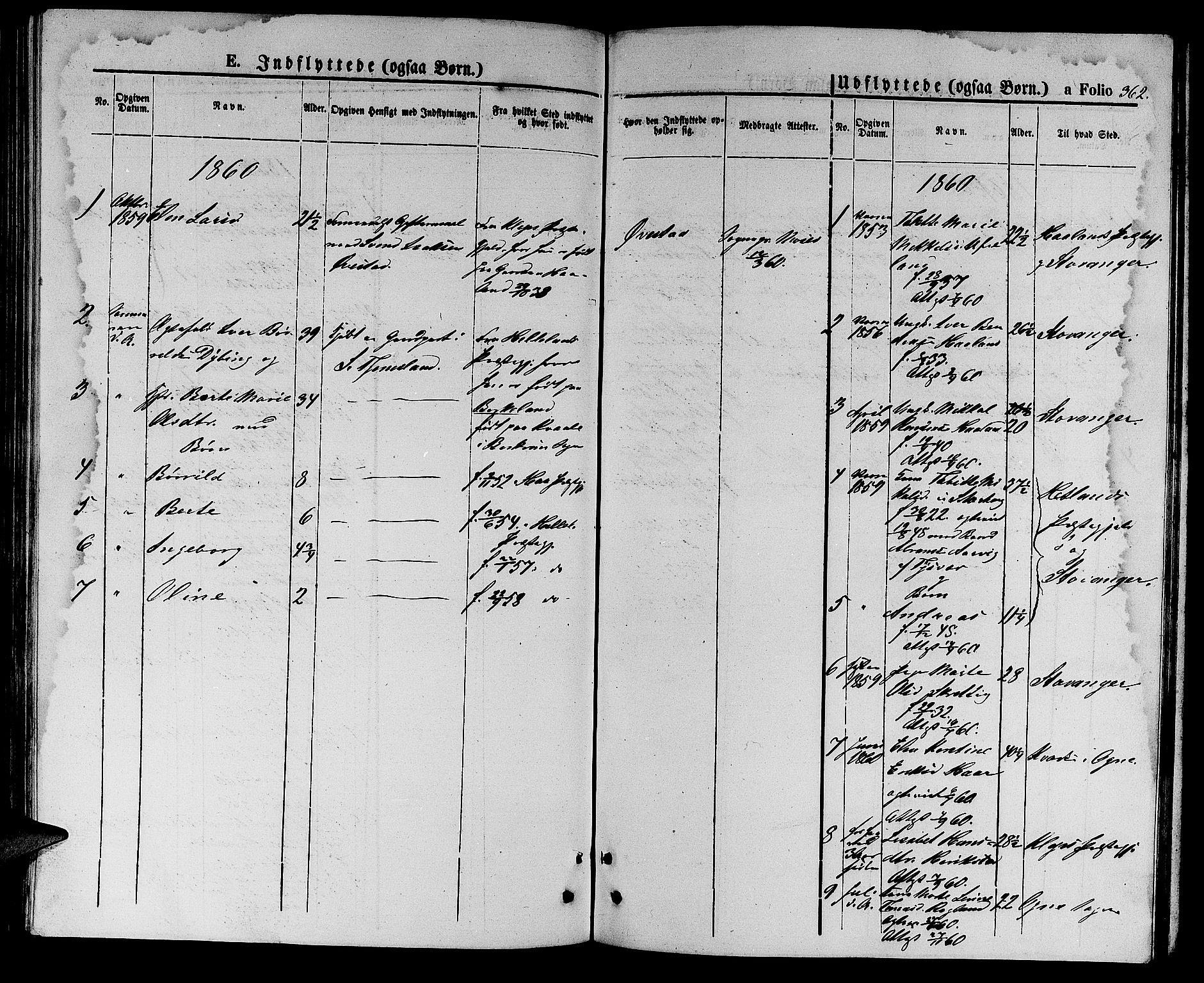 Hå sokneprestkontor, AV/SAST-A-101801/001/30BB/L0002: Klokkerbok nr. B 2, 1854-1883, s. 362
