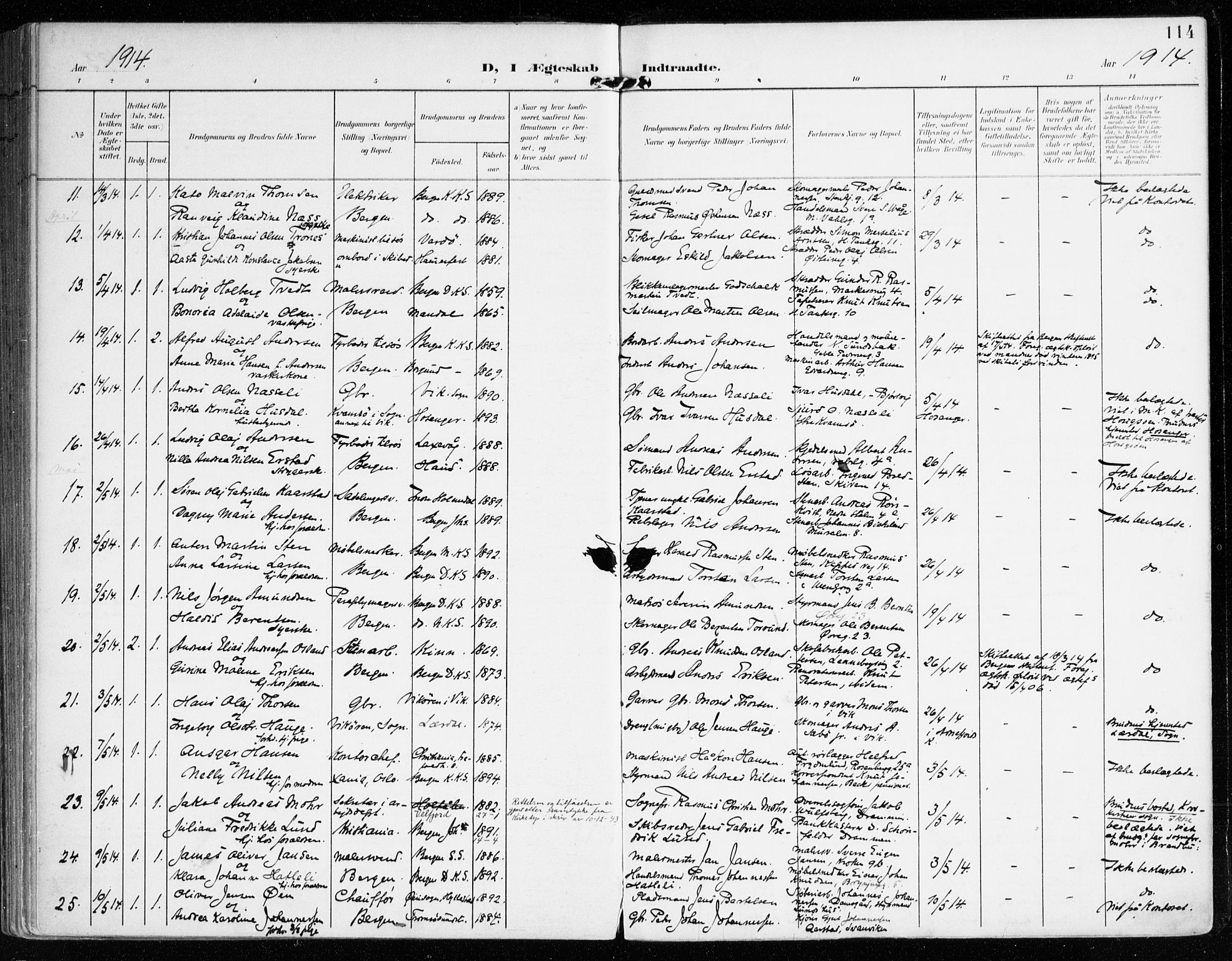 Mariakirken Sokneprestembete, AV/SAB-A-76901/H/Haa/L0014: Ministerialbok nr. C 2, 1900-1916, s. 114