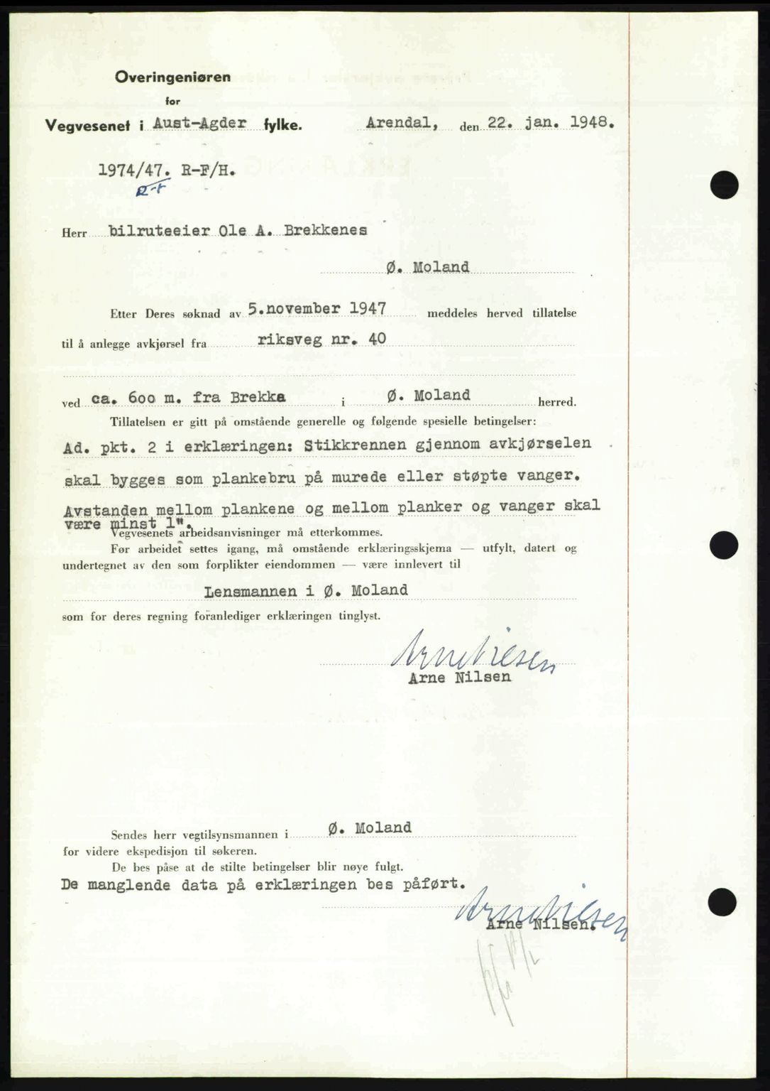 Nedenes sorenskriveri, SAK/1221-0006/G/Gb/Gba/L0058: Pantebok nr. A10, 1947-1948, Dagboknr: 256/1948