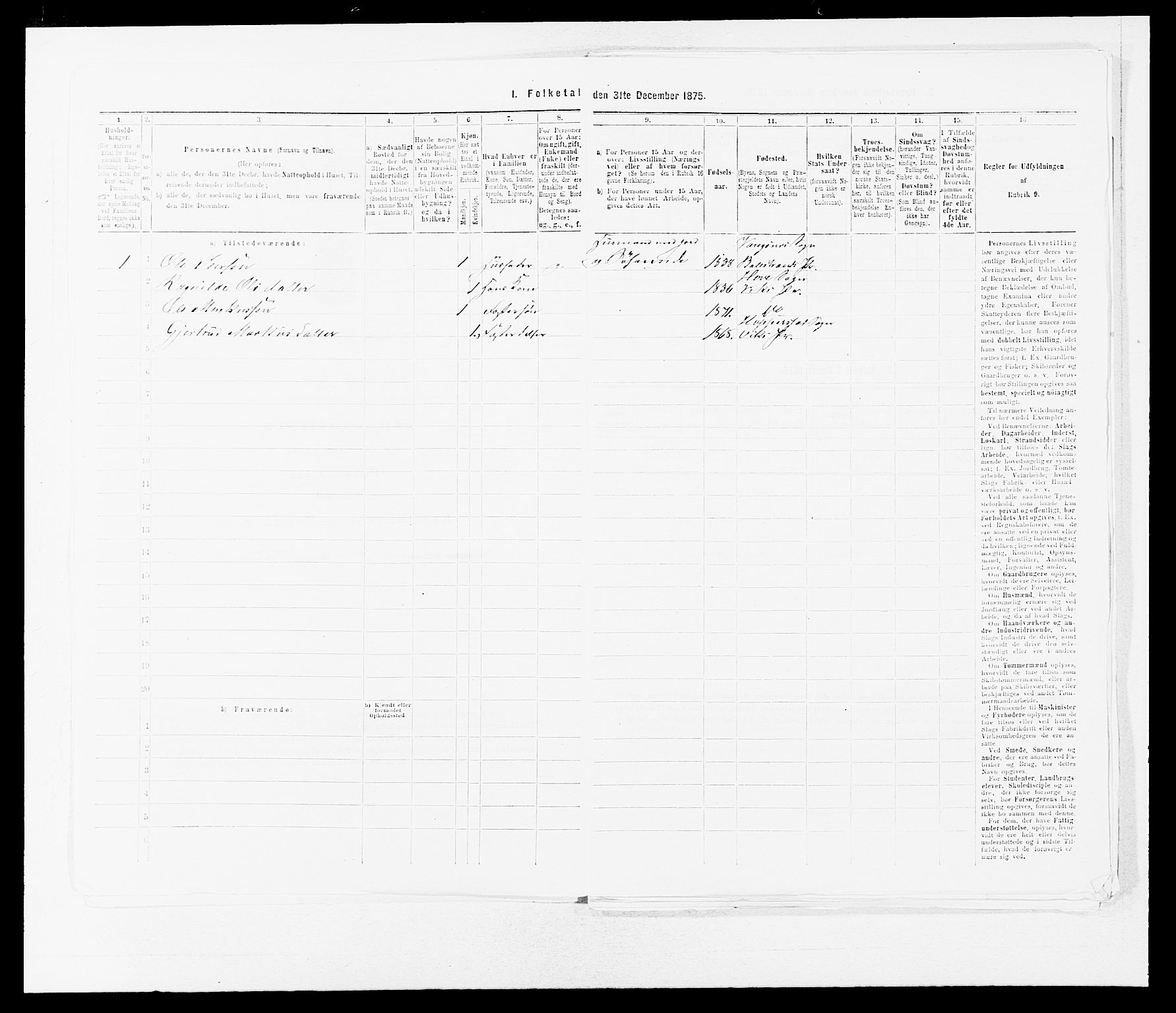 SAB, Folketelling 1875 for 1417P Vik prestegjeld, 1875, s. 930