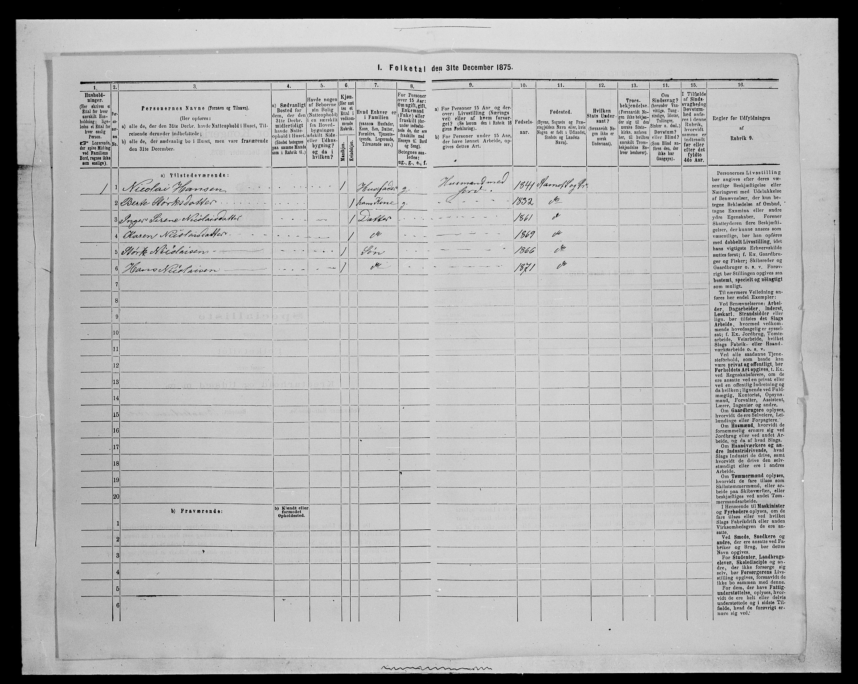 SAH, Folketelling 1875 for 0429P Åmot prestegjeld, 1875, s. 91