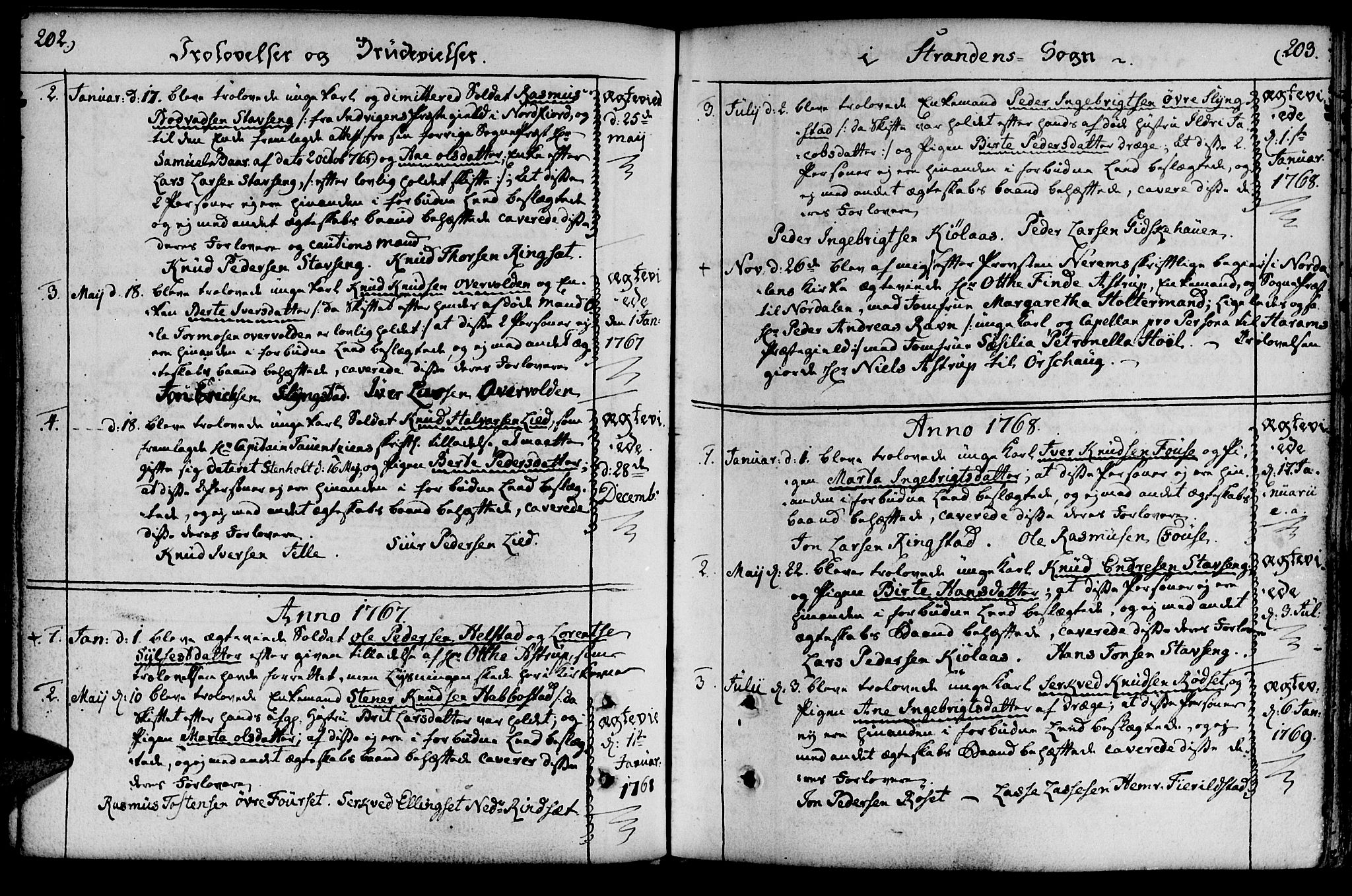 Ministerialprotokoller, klokkerbøker og fødselsregistre - Møre og Romsdal, AV/SAT-A-1454/520/L0271: Ministerialbok nr. 520A01, 1759-1801, s. 202-203