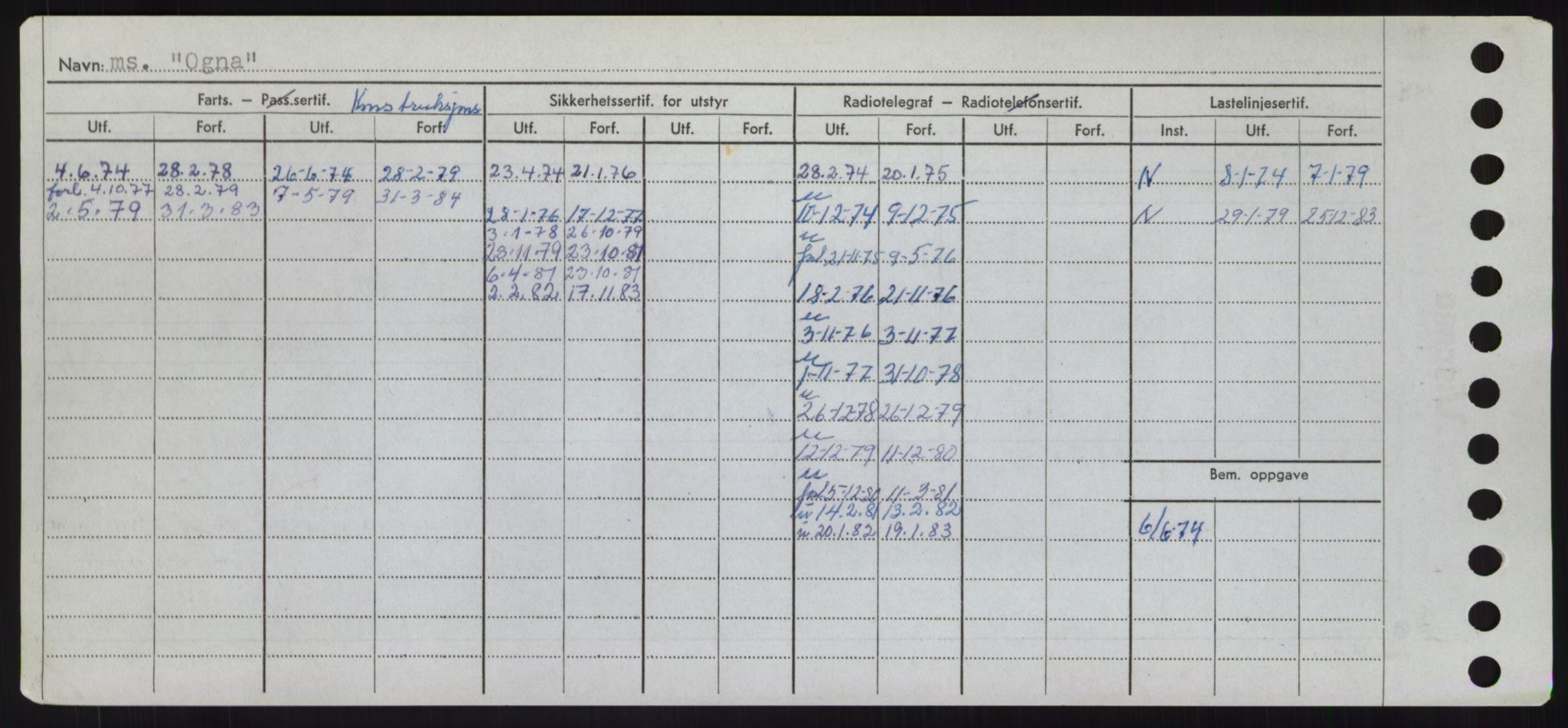 Sjøfartsdirektoratet med forløpere, Skipsmålingen, RA/S-1627/H/Hd/L0028: Fartøy, O, s. 154