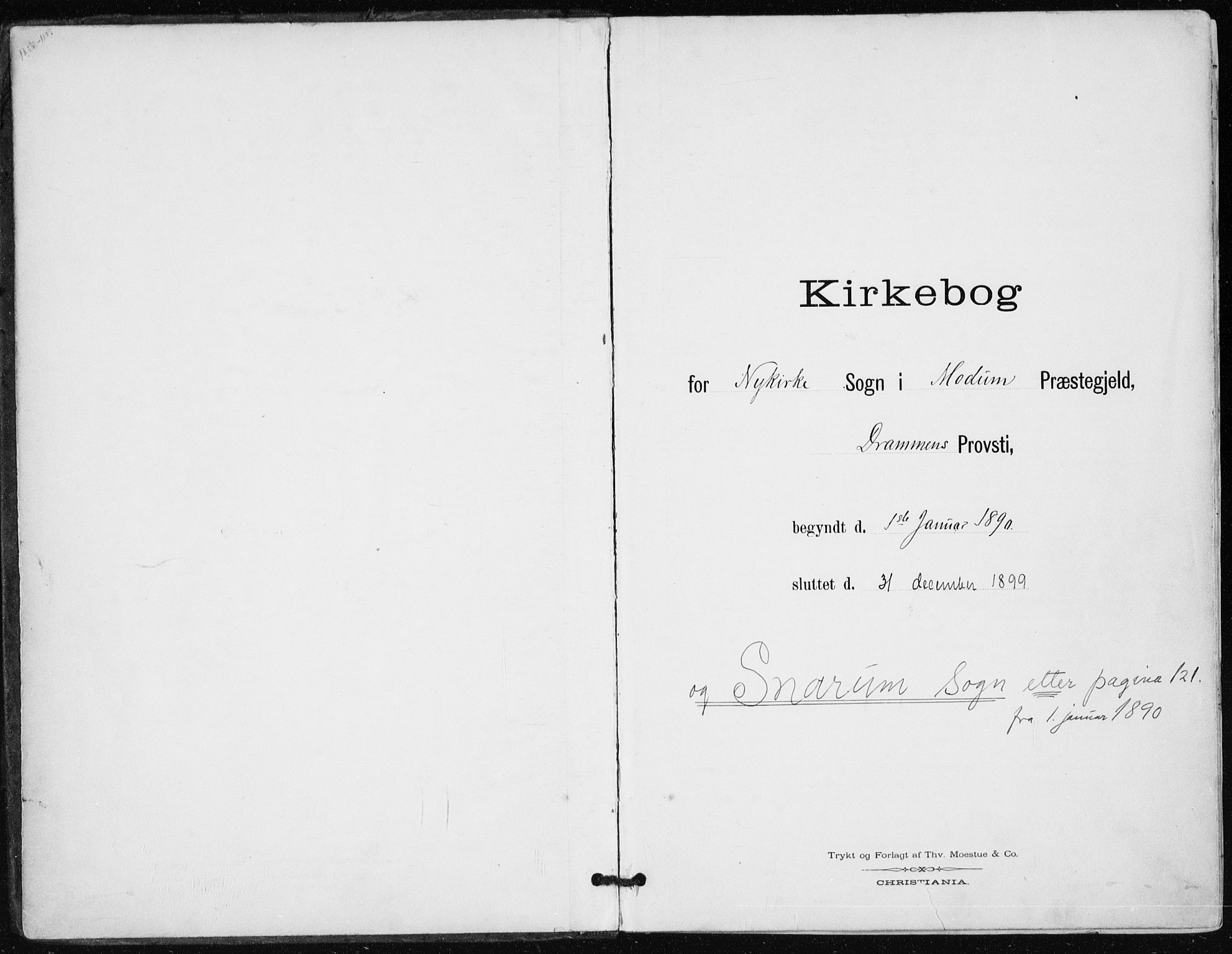 Modum kirkebøker, SAKO/A-234/F/Fa/L0016: Ministerialbok nr. 16, 1890-1899