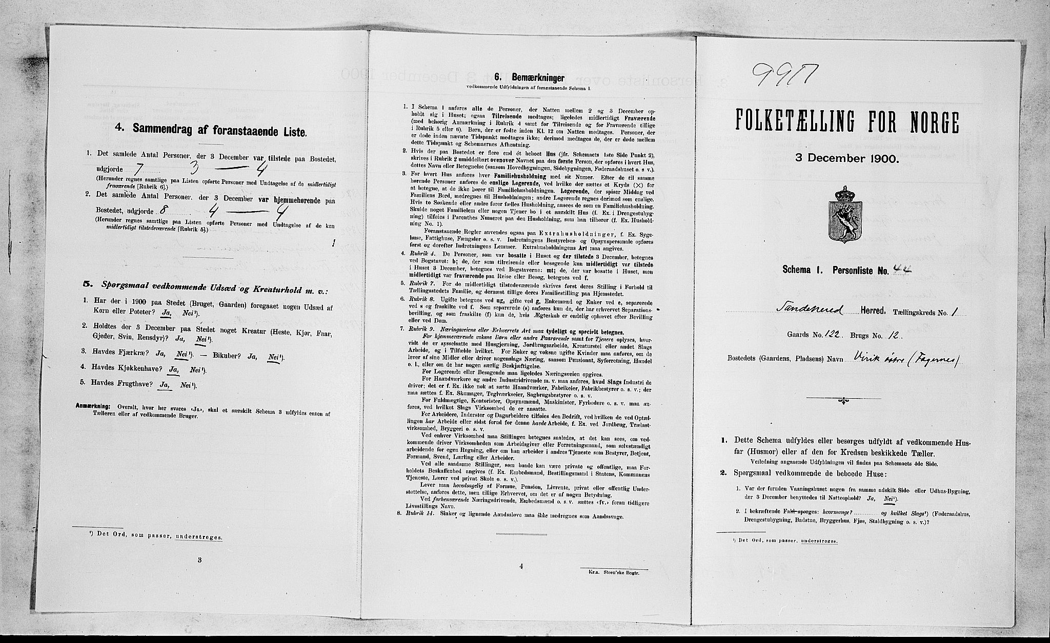 RA, Folketelling 1900 for 0724 Sandeherred herred, 1900, s. 256