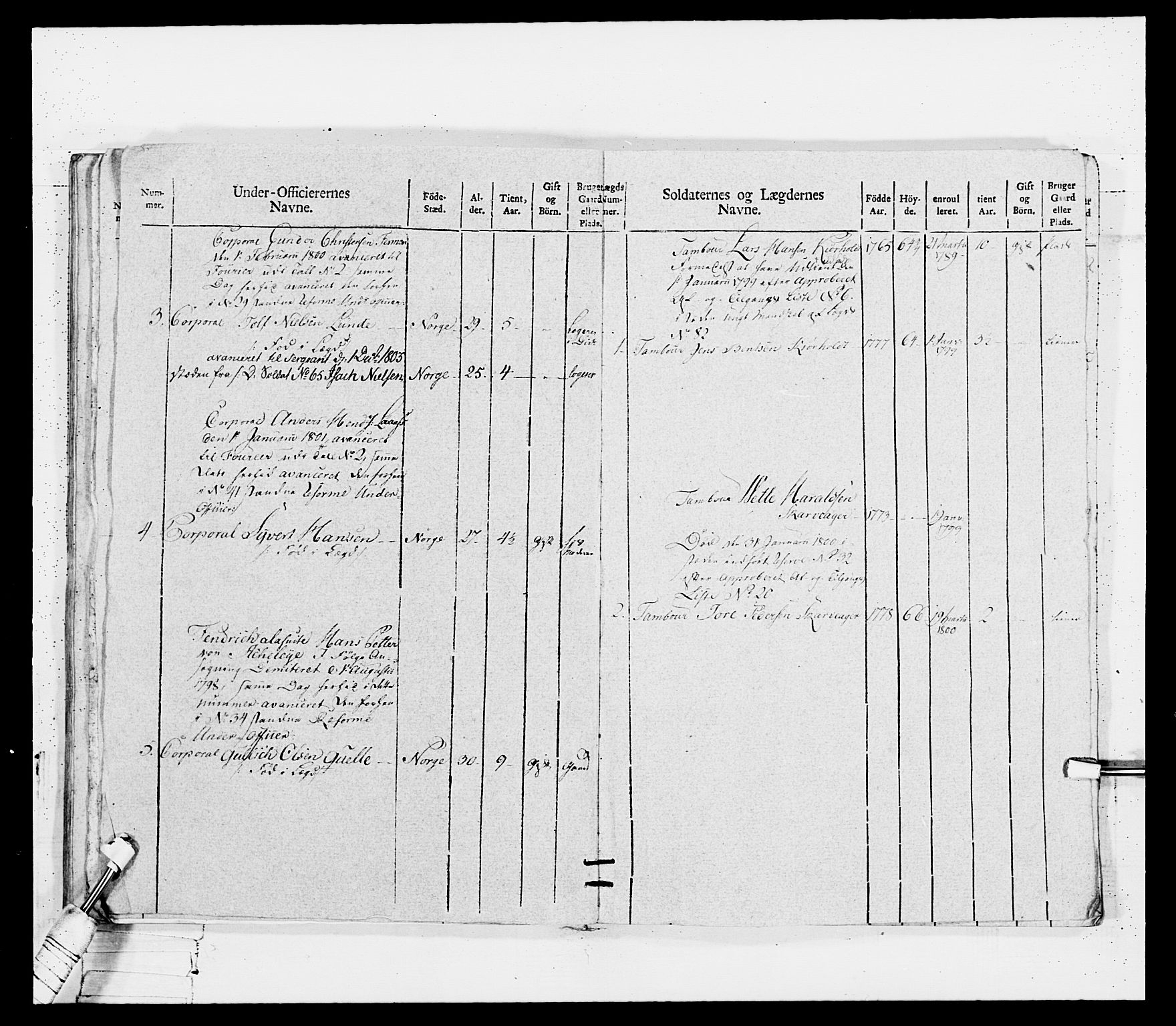 Generalitets- og kommissariatskollegiet, Det kongelige norske kommissariatskollegium, AV/RA-EA-5420/E/Eh/L0114: Telemarkske nasjonale infanteriregiment, 1789-1802, s. 226