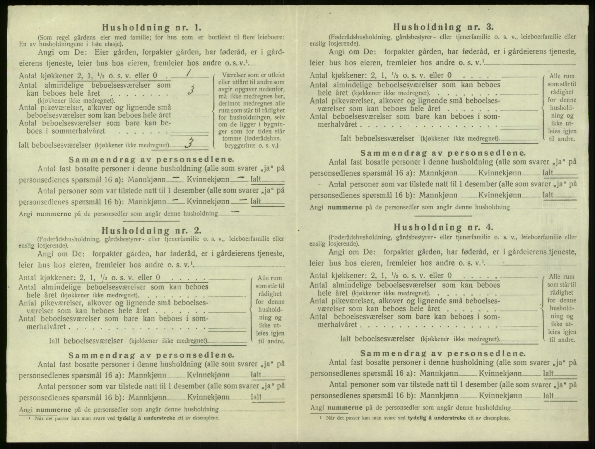 SAB, Folketelling 1920 for 1252 Modalen herred, 1920, s. 203