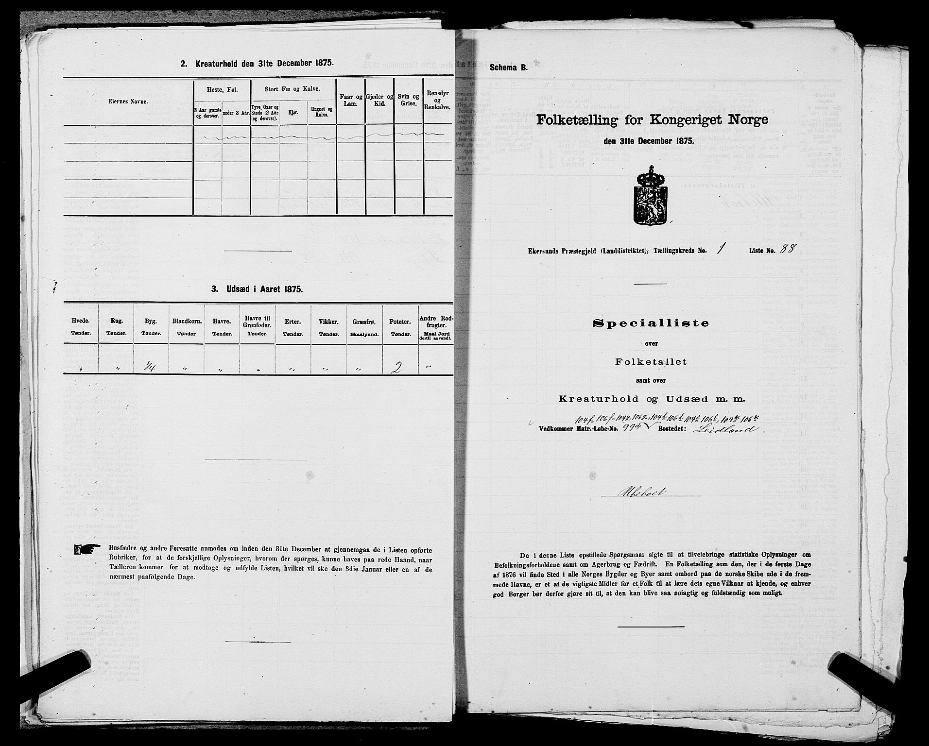 SAST, Folketelling 1875 for 1116L Eigersund prestegjeld, Eigersund landsokn og Ogna sokn, 1875, s. 246