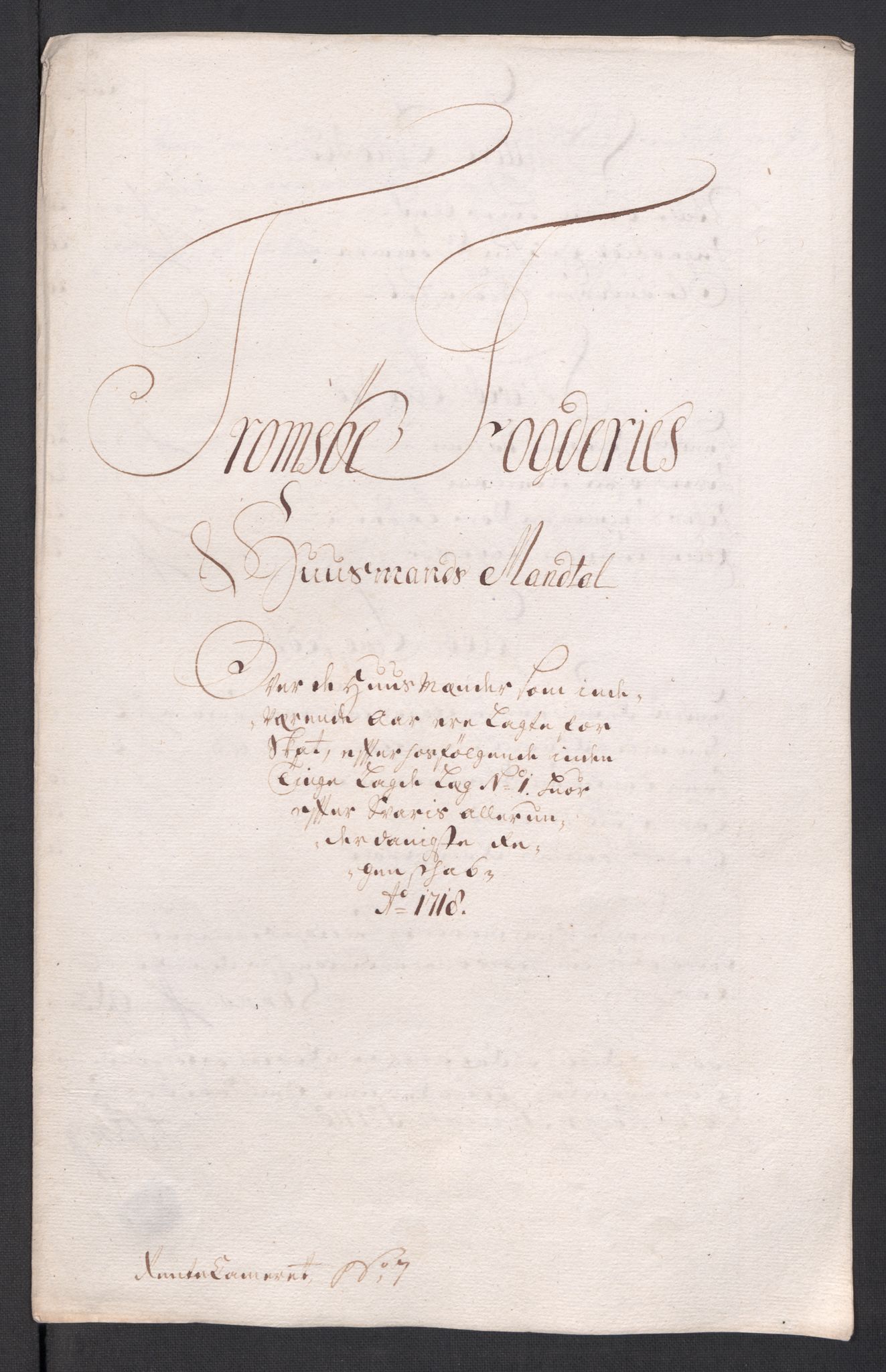 Rentekammeret inntil 1814, Reviderte regnskaper, Fogderegnskap, AV/RA-EA-4092/R68/L4764: Fogderegnskap Senja og Troms, 1718, s. 90