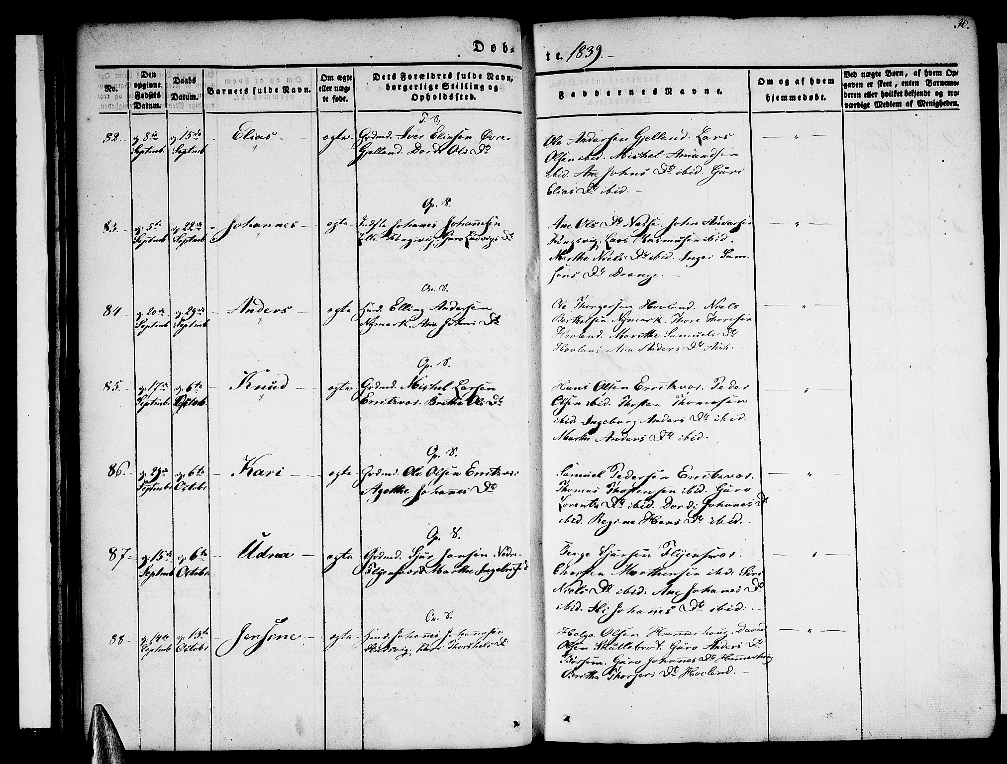 Tysnes sokneprestembete, AV/SAB-A-78601/H/Haa: Ministerialbok nr. A 9, 1837-1848, s. 30