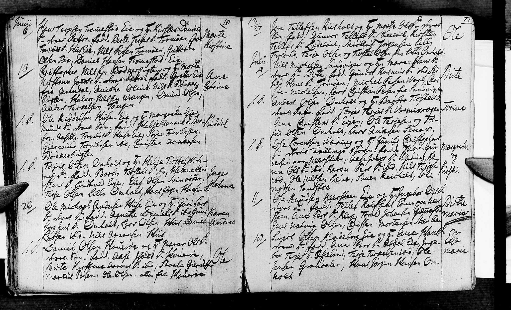 Øyestad sokneprestkontor, AV/SAK-1111-0049/F/Fa/L0011: Ministerialbok nr. A 11, 1805-1824, s. 71
