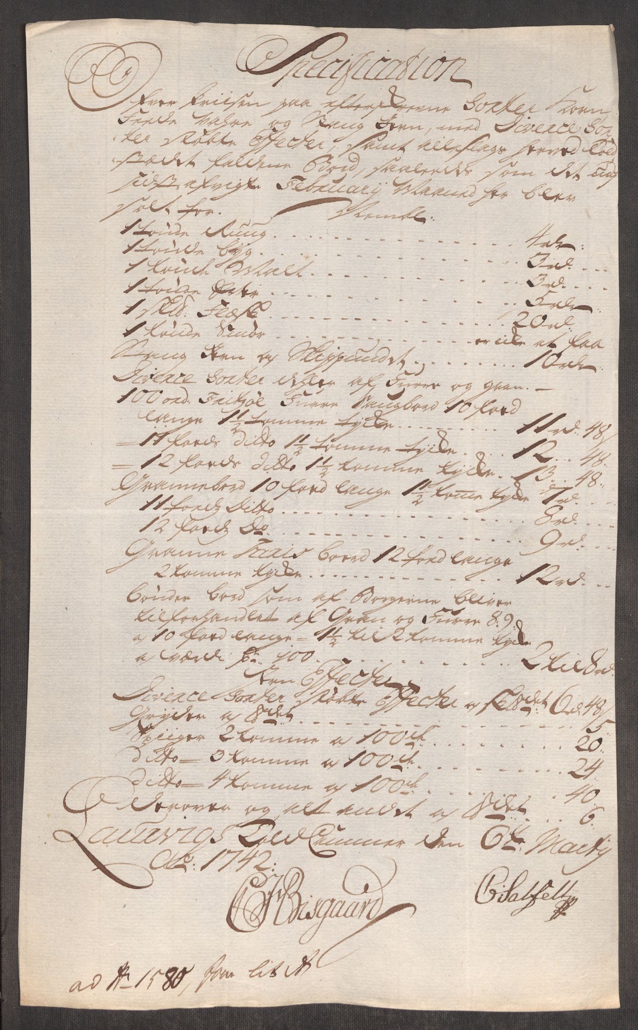 Rentekammeret inntil 1814, Realistisk ordnet avdeling, AV/RA-EA-4070/Oe/L0002: [Ø1]: Priskuranter, 1740-1744, s. 501