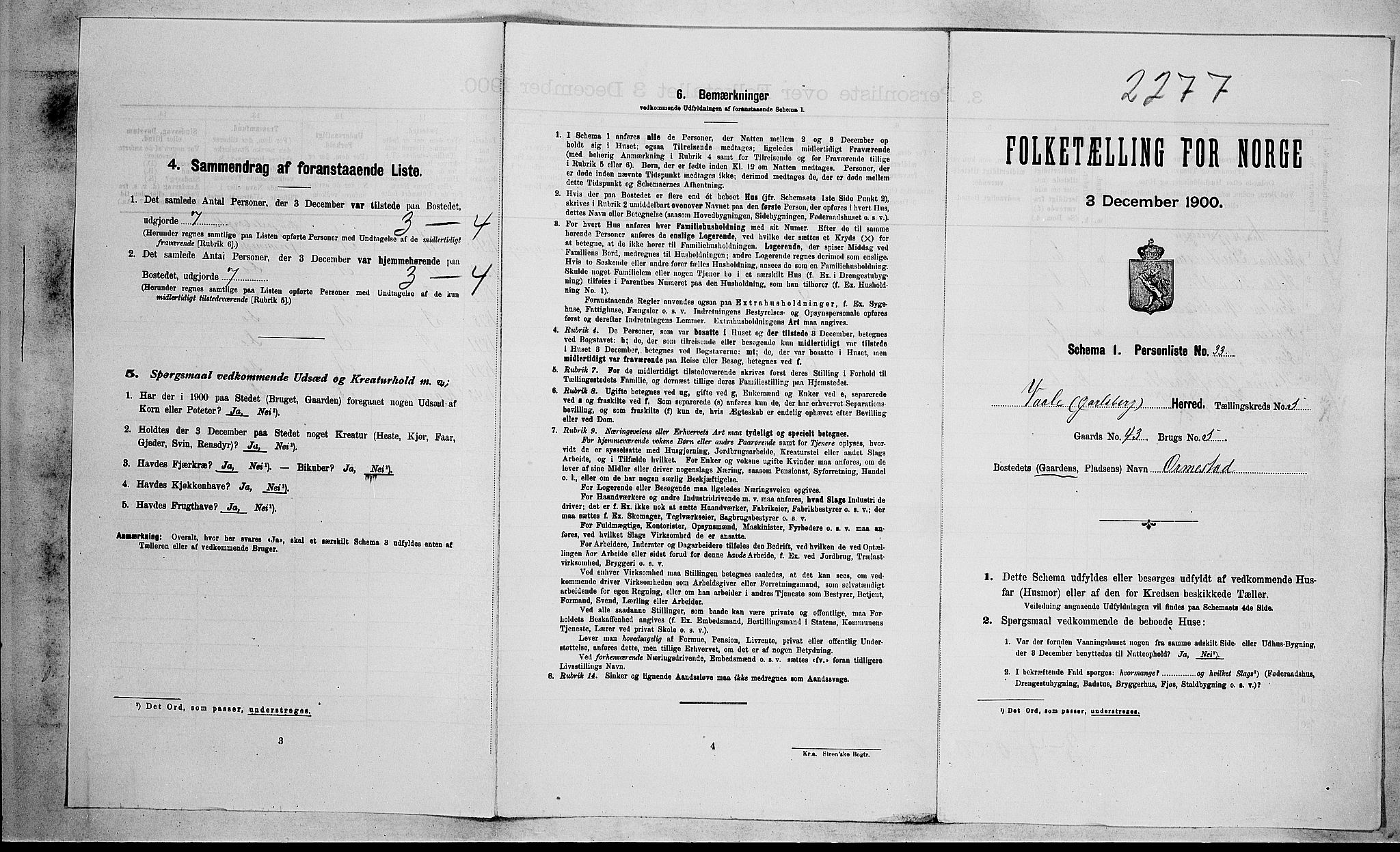 RA, Folketelling 1900 for 0716 Våle herred, 1900, s. 626