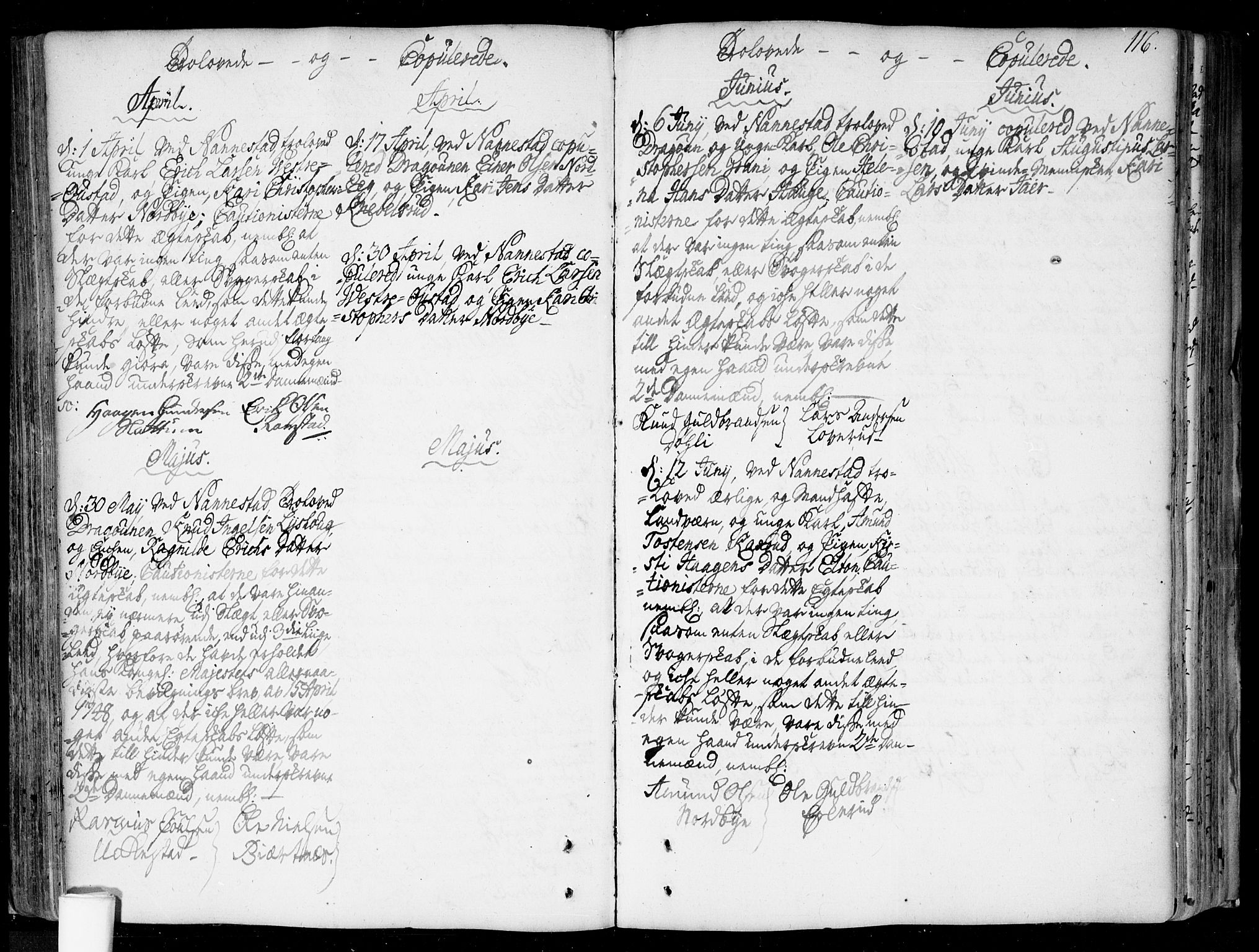 Nannestad prestekontor Kirkebøker, SAO/A-10414a/F/Fa/L0006: Ministerialbok nr. I 6, 1739-1754, s. 116