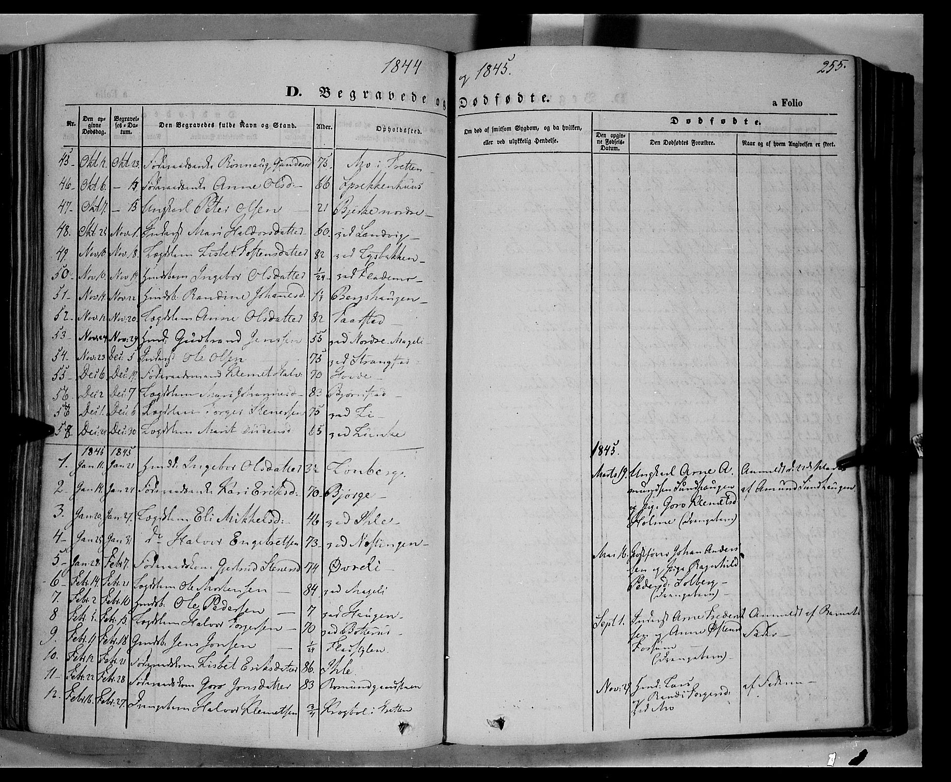 Øyer prestekontor, AV/SAH-PREST-084/H/Ha/Haa/L0005: Ministerialbok nr. 5, 1842-1857, s. 255