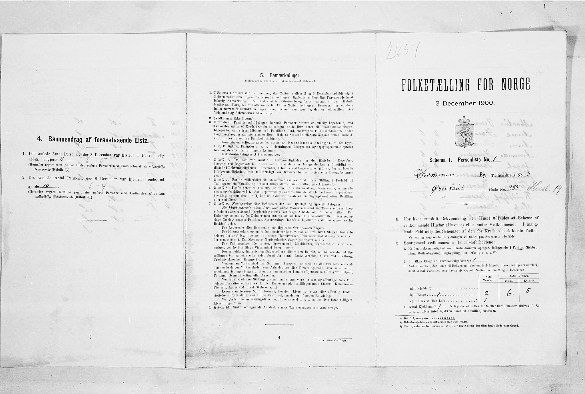 RA, Folketelling 1900 for 0602 Drammen kjøpstad, 1900, s. 848