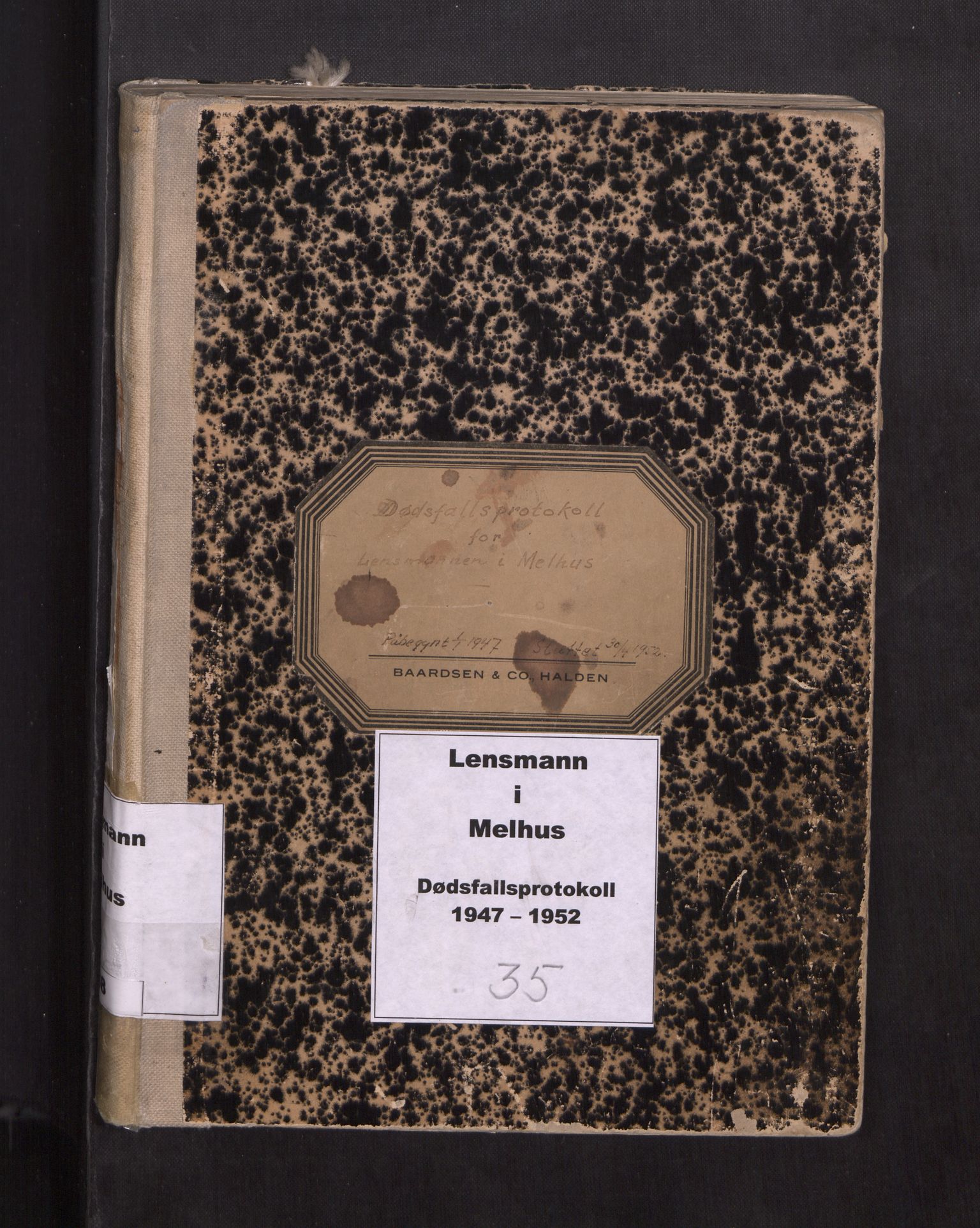 Melhus lensmannskontor, SAT/A-1064/2/02/L0038: Dødsfallsprotokoll, 1947-1952