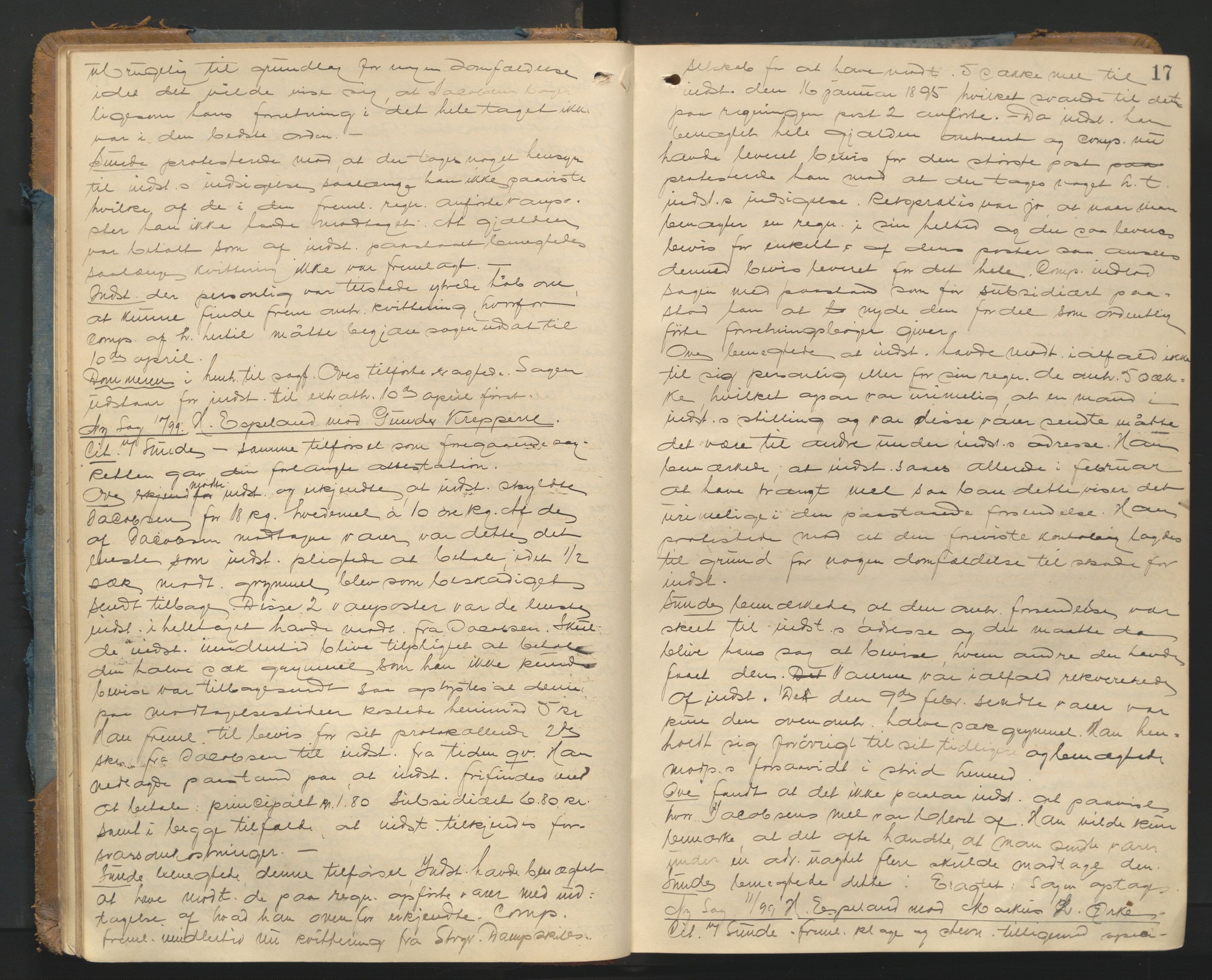 Karmsund sorenskriveri, AV/SAST-A-100311/01/I/IA/IAB/L0011: TINGBOK, 1898-1903, s. 16b-17a