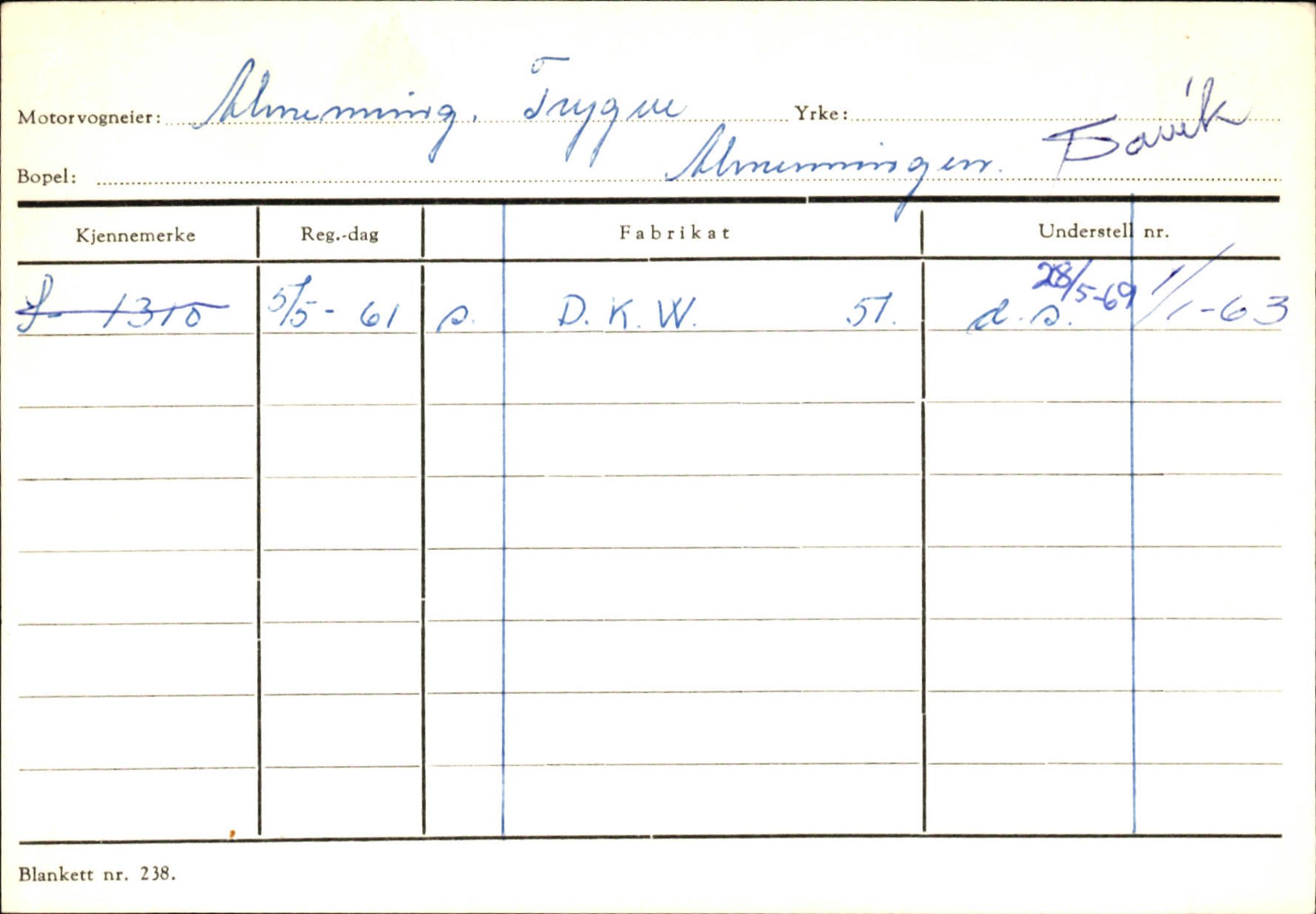 Statens vegvesen, Sogn og Fjordane vegkontor, AV/SAB-A-5301/4/F/L0144: Registerkort Vågsøy A-R, 1945-1975, s. 23