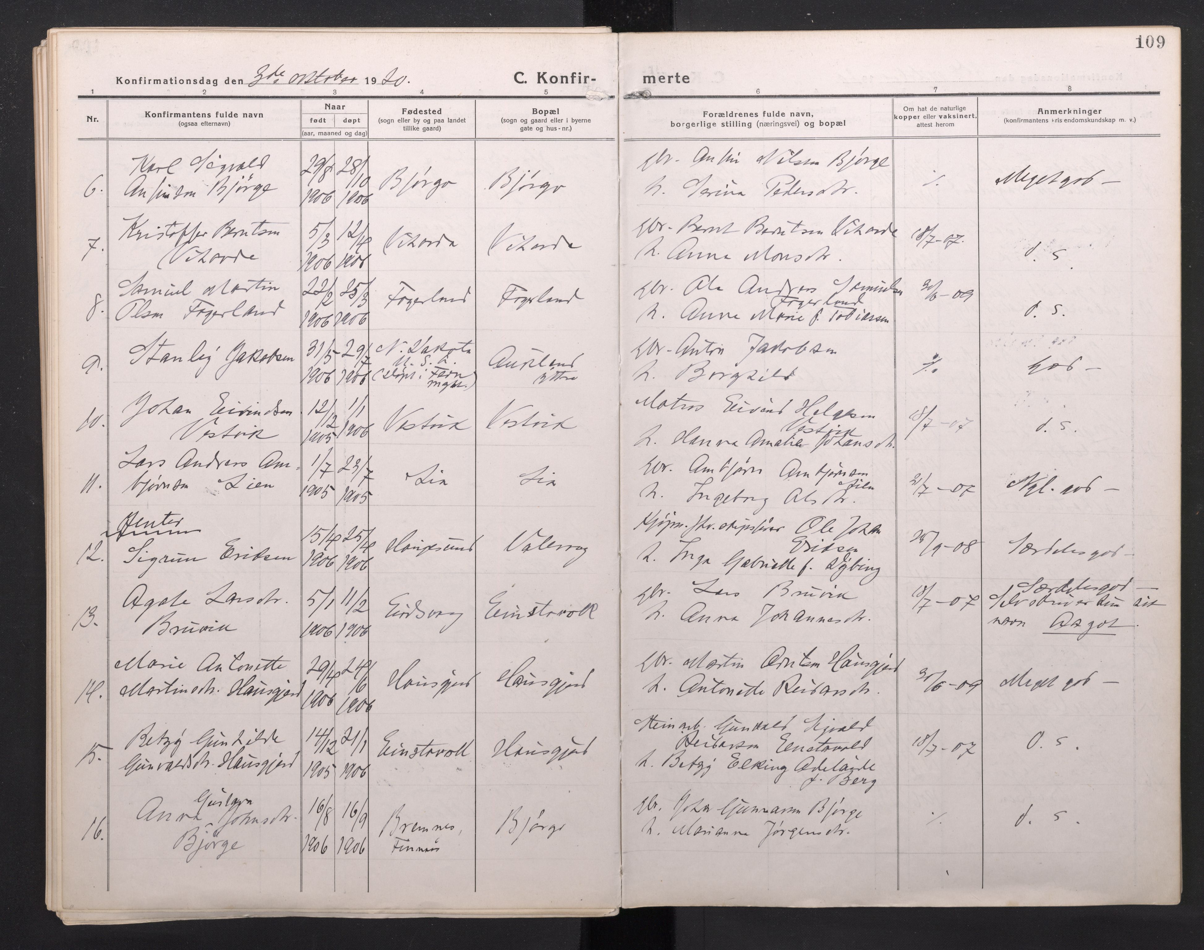 Sveio Sokneprestembete, AV/SAB-A-78501/H/Haa: Ministerialbok nr. C 4, 1917-1948, s. 109