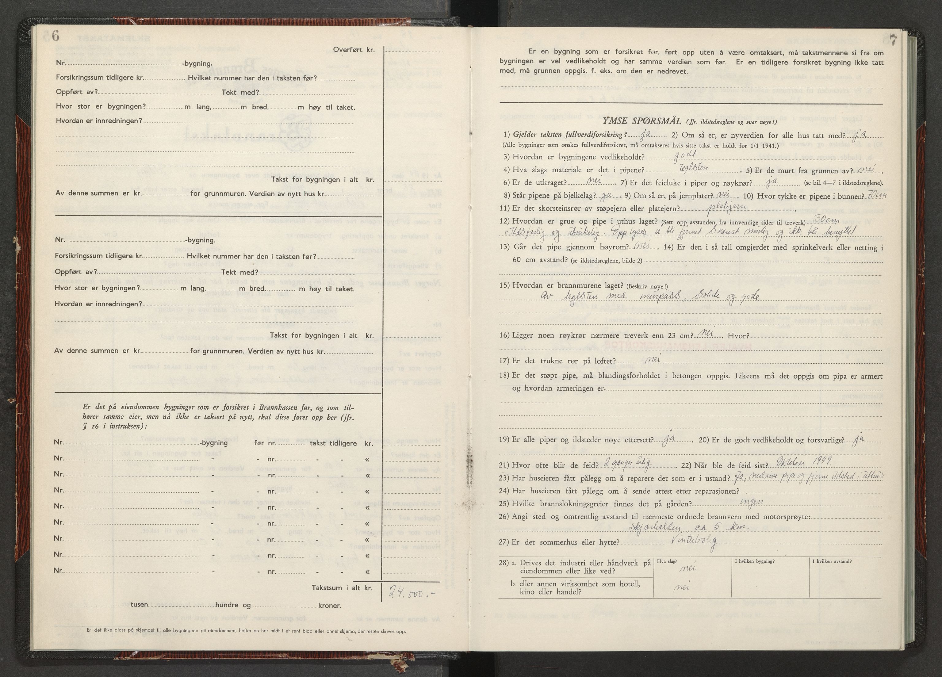 Norges brannkasse, branntakster Hvaler, AV/SAO-A-11364/F/Fb/L0004: Branntakstprotokoll, 1948-1955