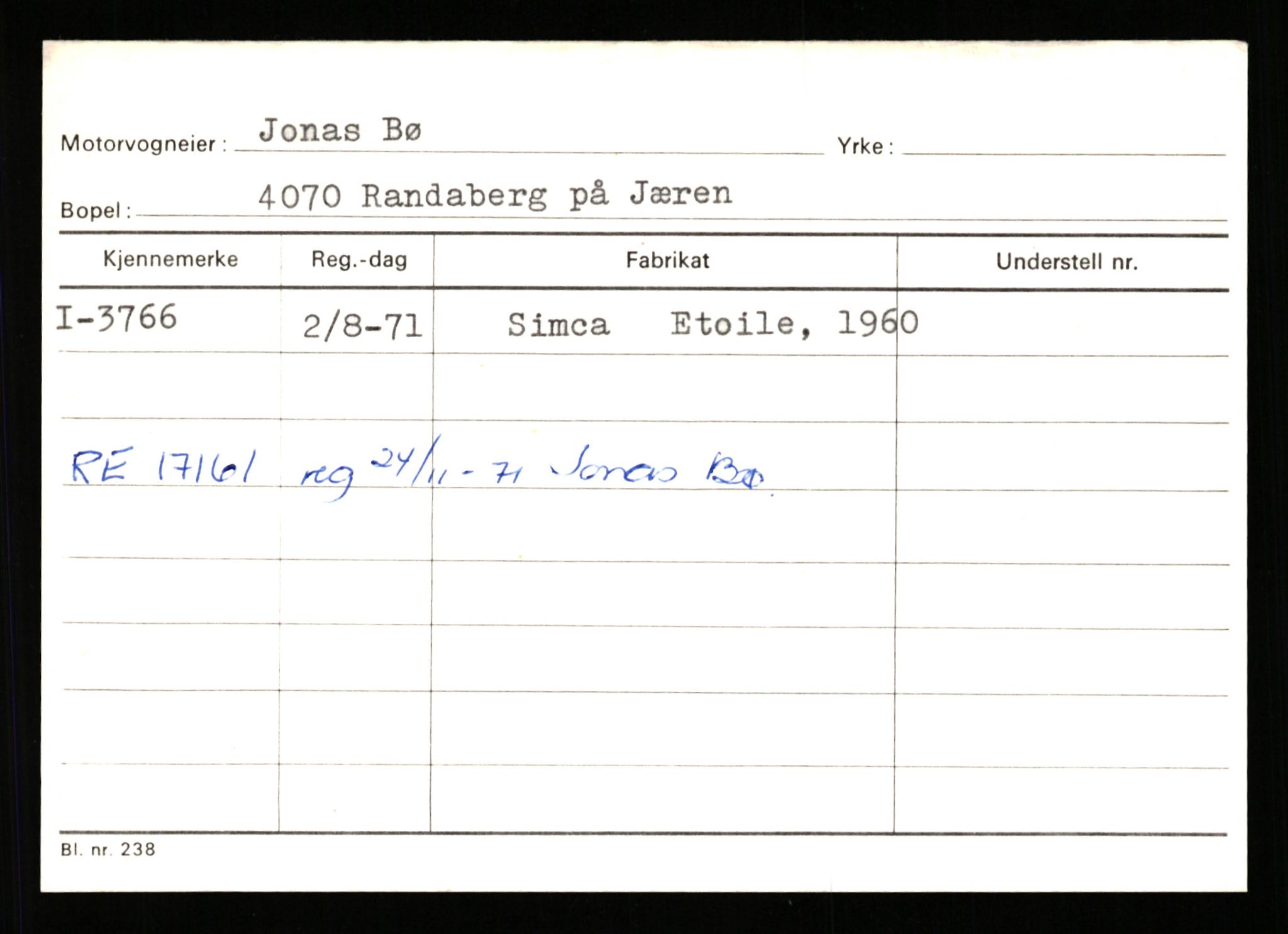Stavanger trafikkstasjon, AV/SAST-A-101942/0/G/L0001: Registreringsnummer: 0 - 5782, 1930-1971, s. 2353