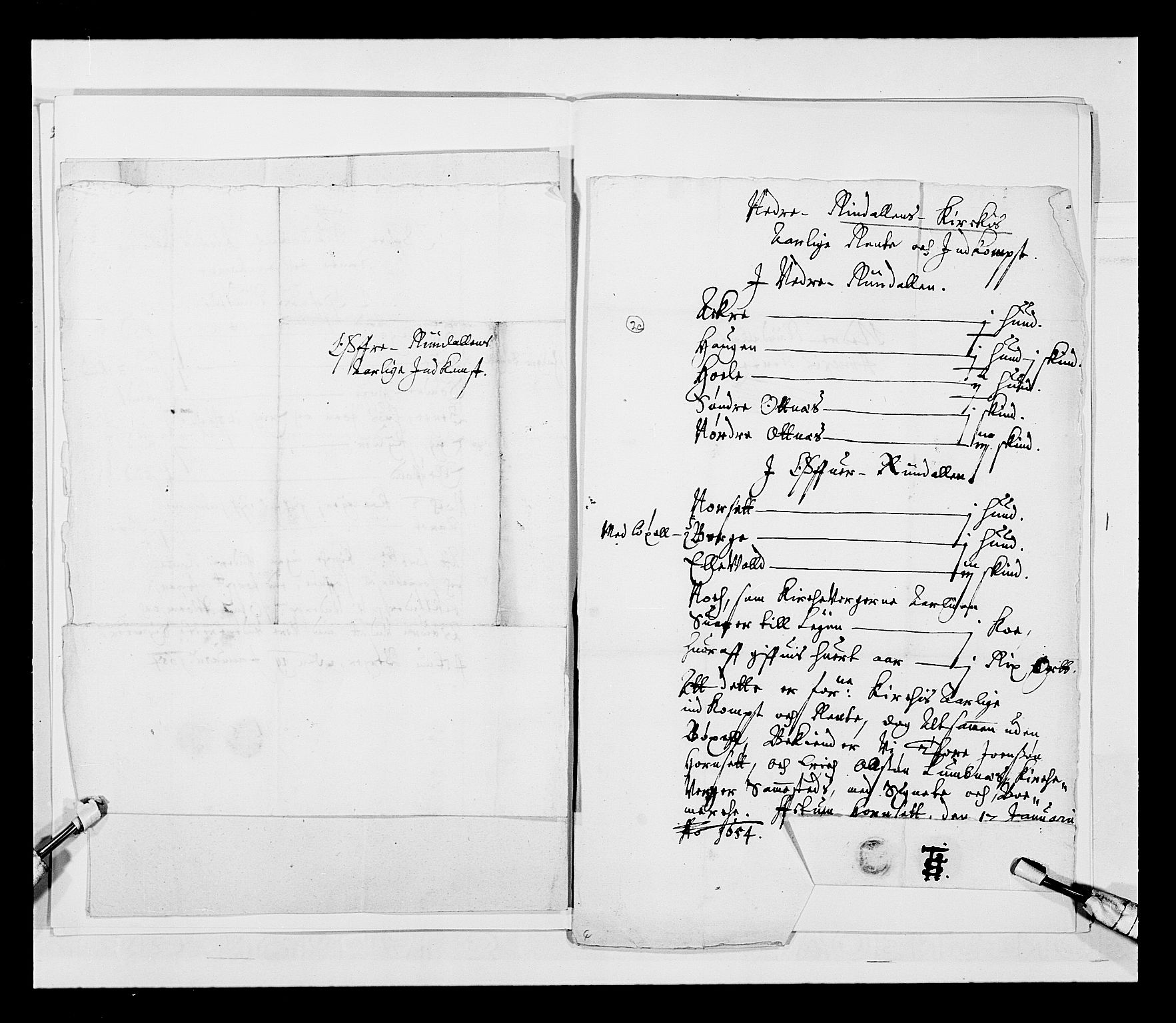 Stattholderembetet 1572-1771, AV/RA-EA-2870/Ek/L0030/0001: Jordebøker 1633-1658: / Kirke- og prestebolsgods i Akershus len, 1654, s. 8