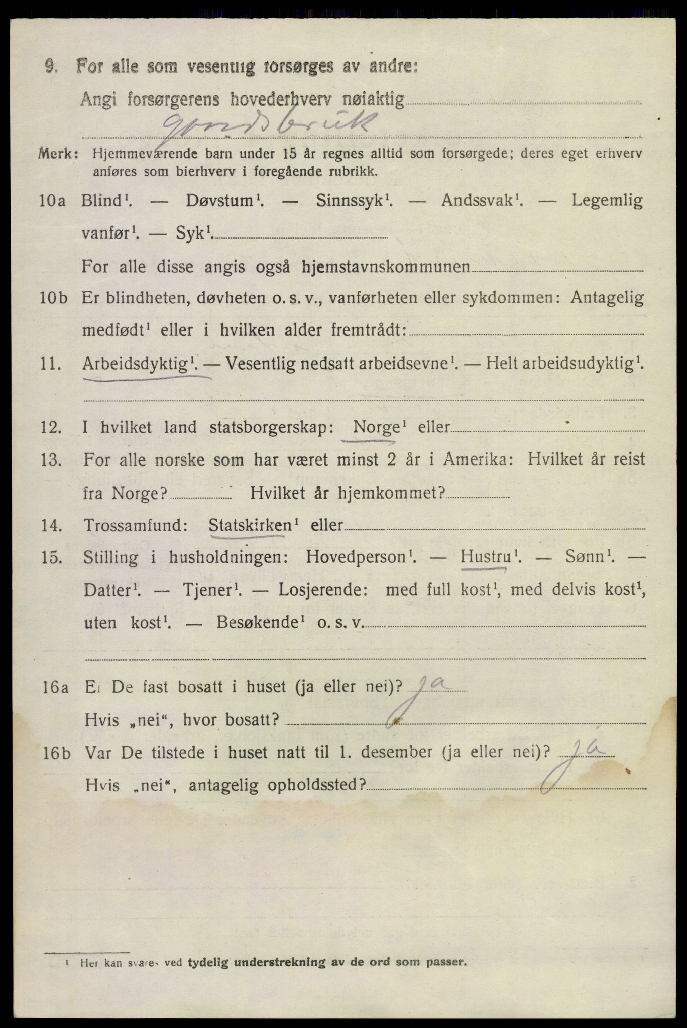 SAKO, Folketelling 1920 for 0824 Gransherad herred, 1920, s. 649