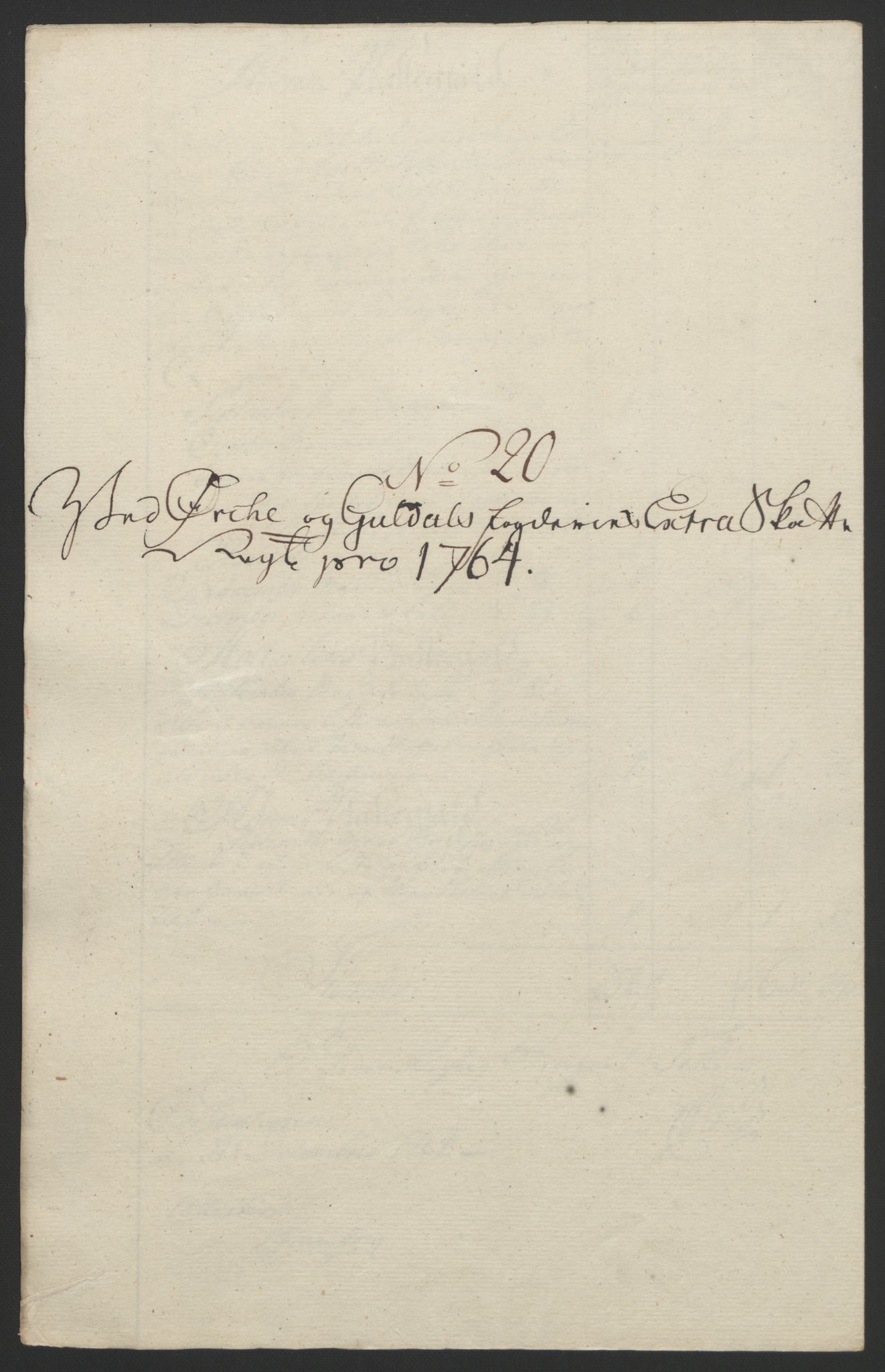 Rentekammeret inntil 1814, Reviderte regnskaper, Fogderegnskap, RA/EA-4092/R60/L4094: Ekstraskatten Orkdal og Gauldal, 1762-1765, s. 204
