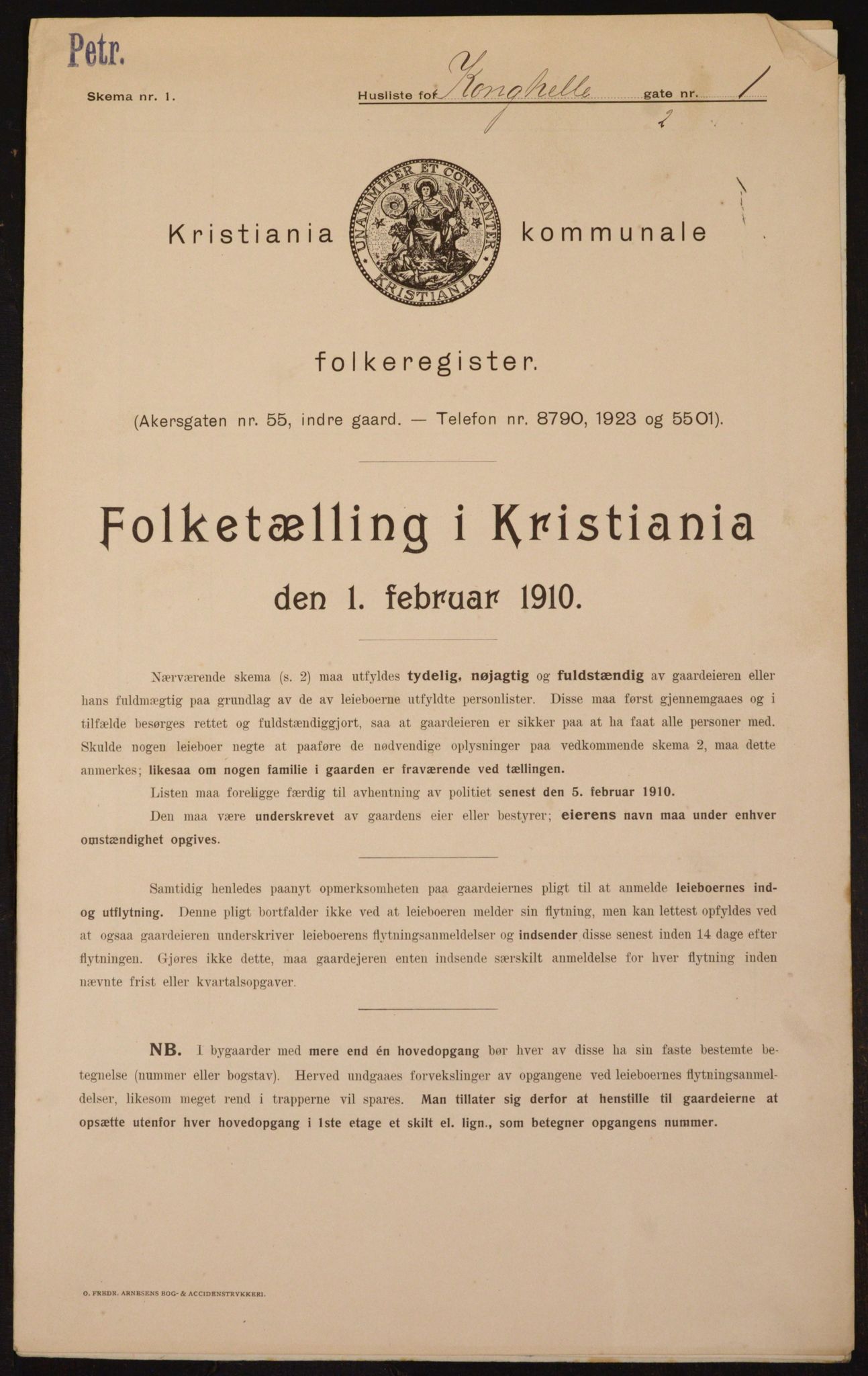 OBA, Kommunal folketelling 1.2.1910 for Kristiania, 1910, s. 51201