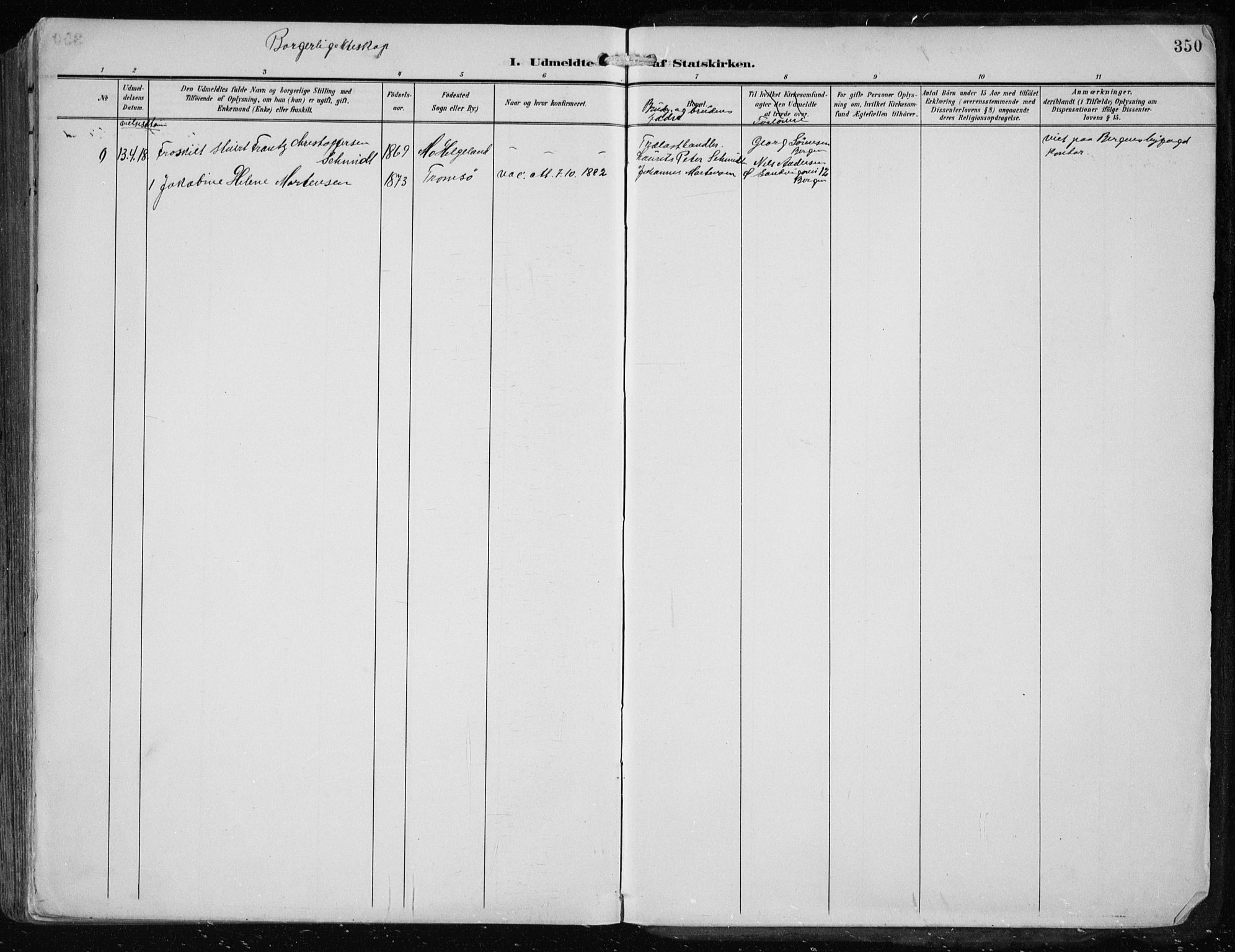 Haugesund sokneprestkontor, AV/SAST-A -101863/H/Ha/Haa/L0010: Ministerialbok nr. A 10, 1909-1935, s. 350