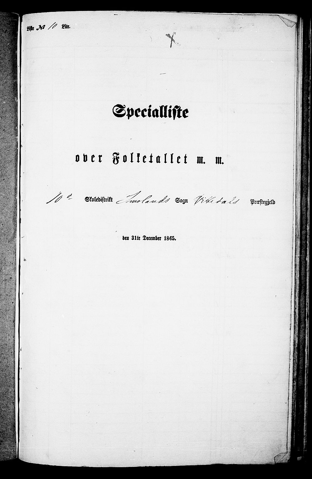 RA, Folketelling 1865 for 1157P Vikedal prestegjeld, 1865, s. 94