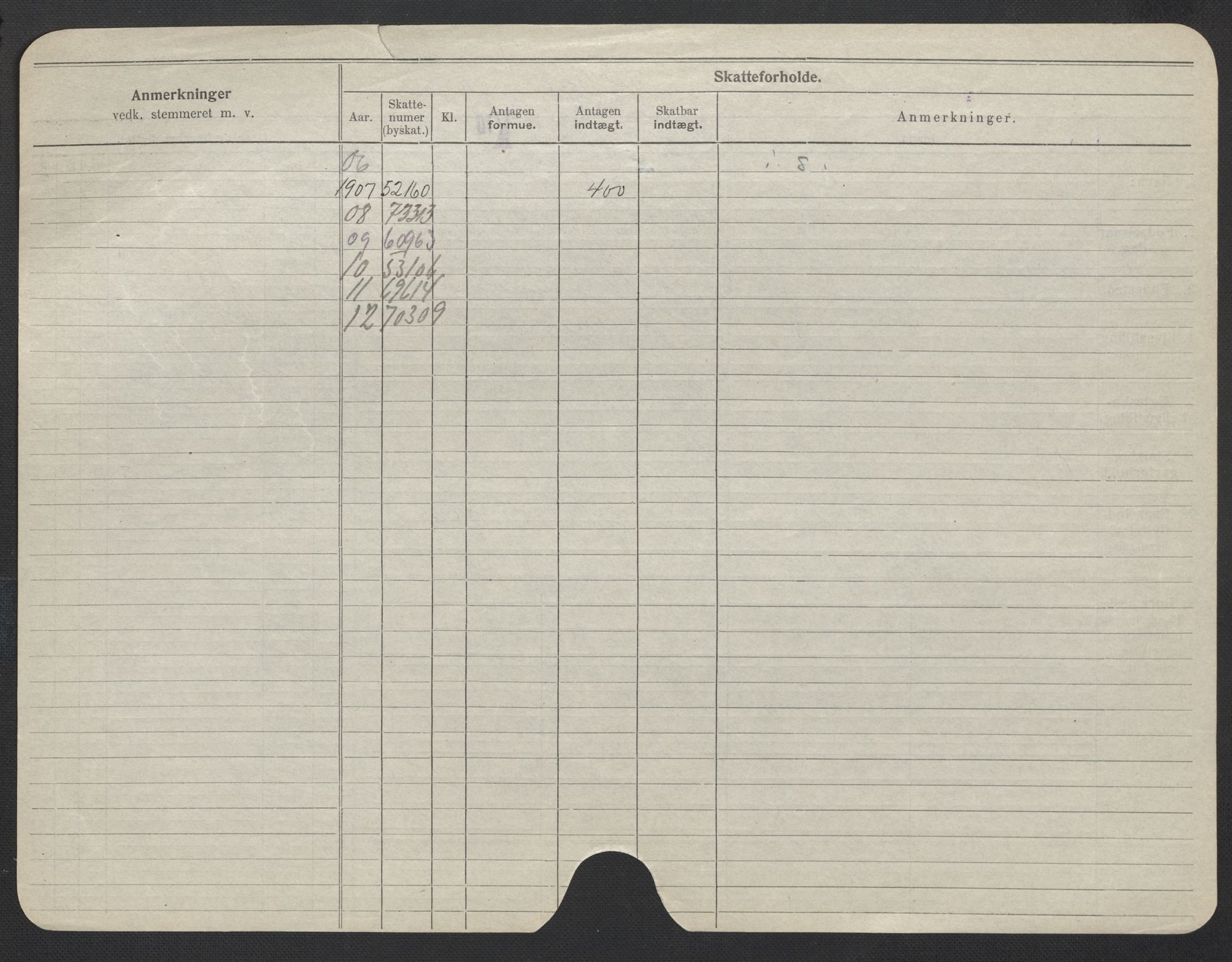 Oslo folkeregister, Registerkort, SAO/A-11715/F/Fa/Fac/L0023: Kvinner, 1906-1914, s. 325b